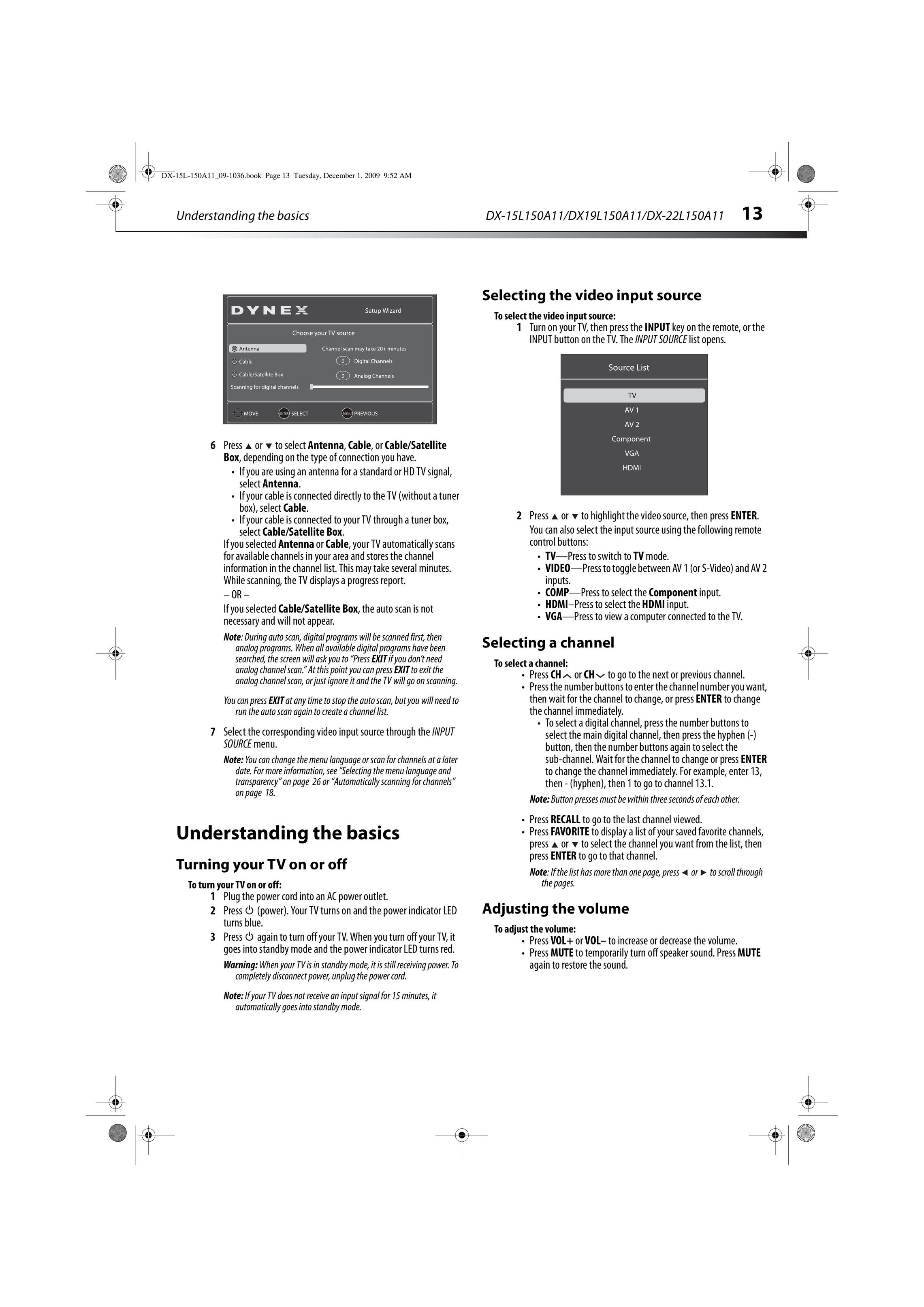 Dynex DX-22L150A11 Flat Panel Television User Manual (Page 16)