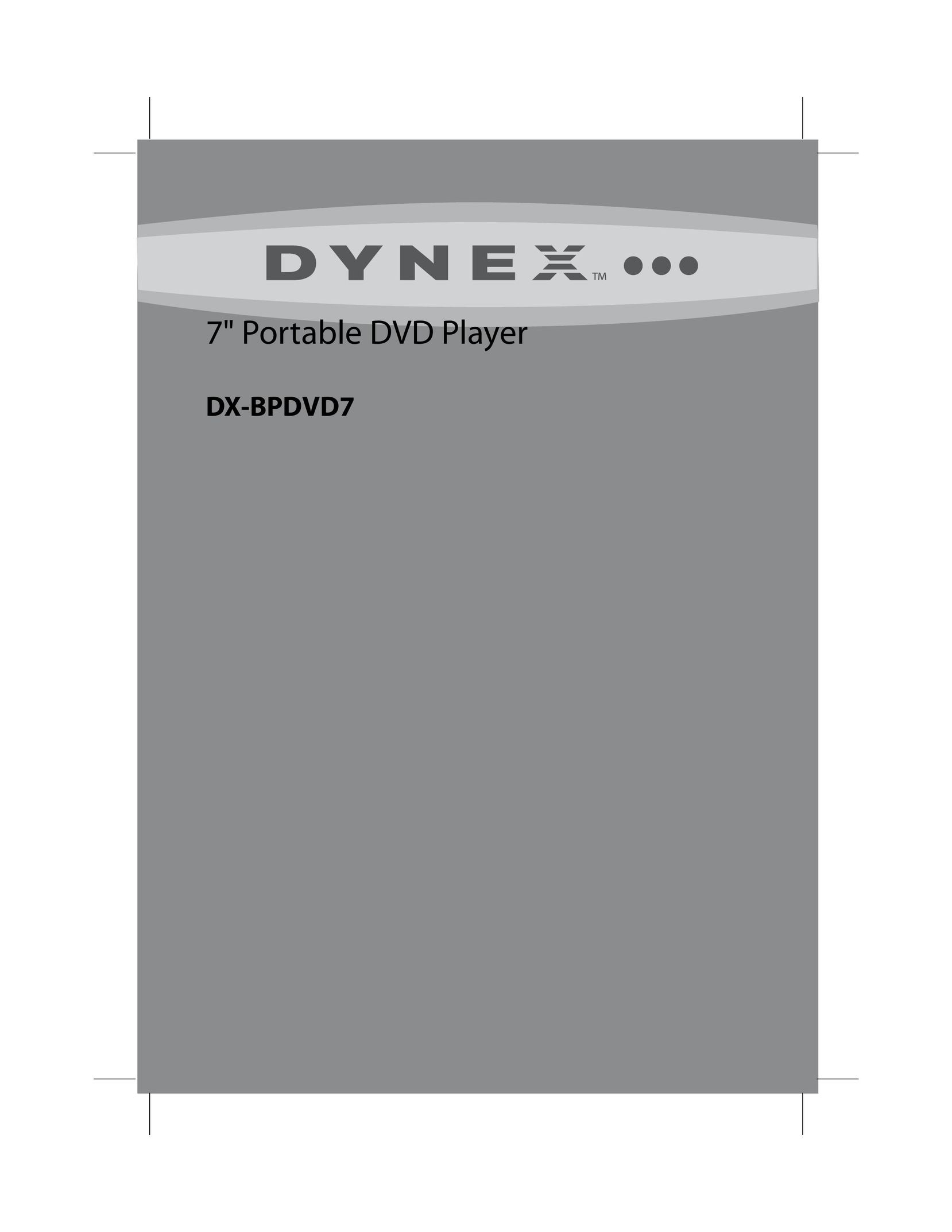 Dynex DX-BPDVD7 DVD Player User Manual (Page 1)