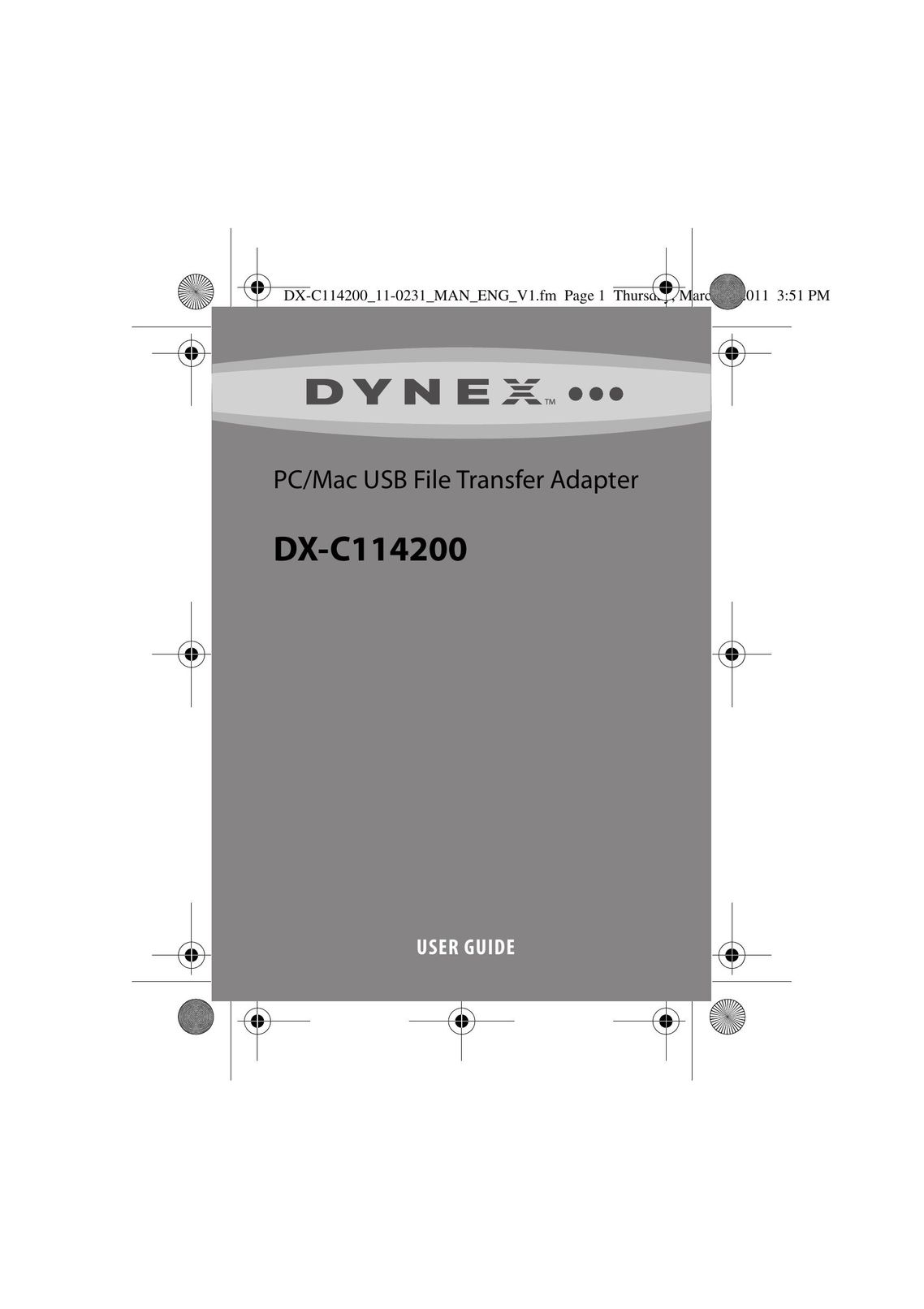 Dynex DX-C114200 Video Gaming Accessories User Manual (Page 1)