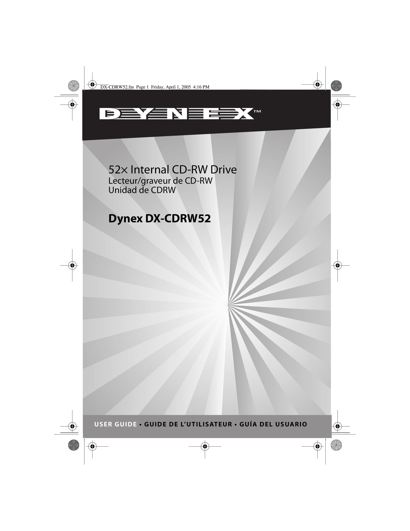 Dynex DX-CDRW52 Computer Drive User Manual (Page 1)