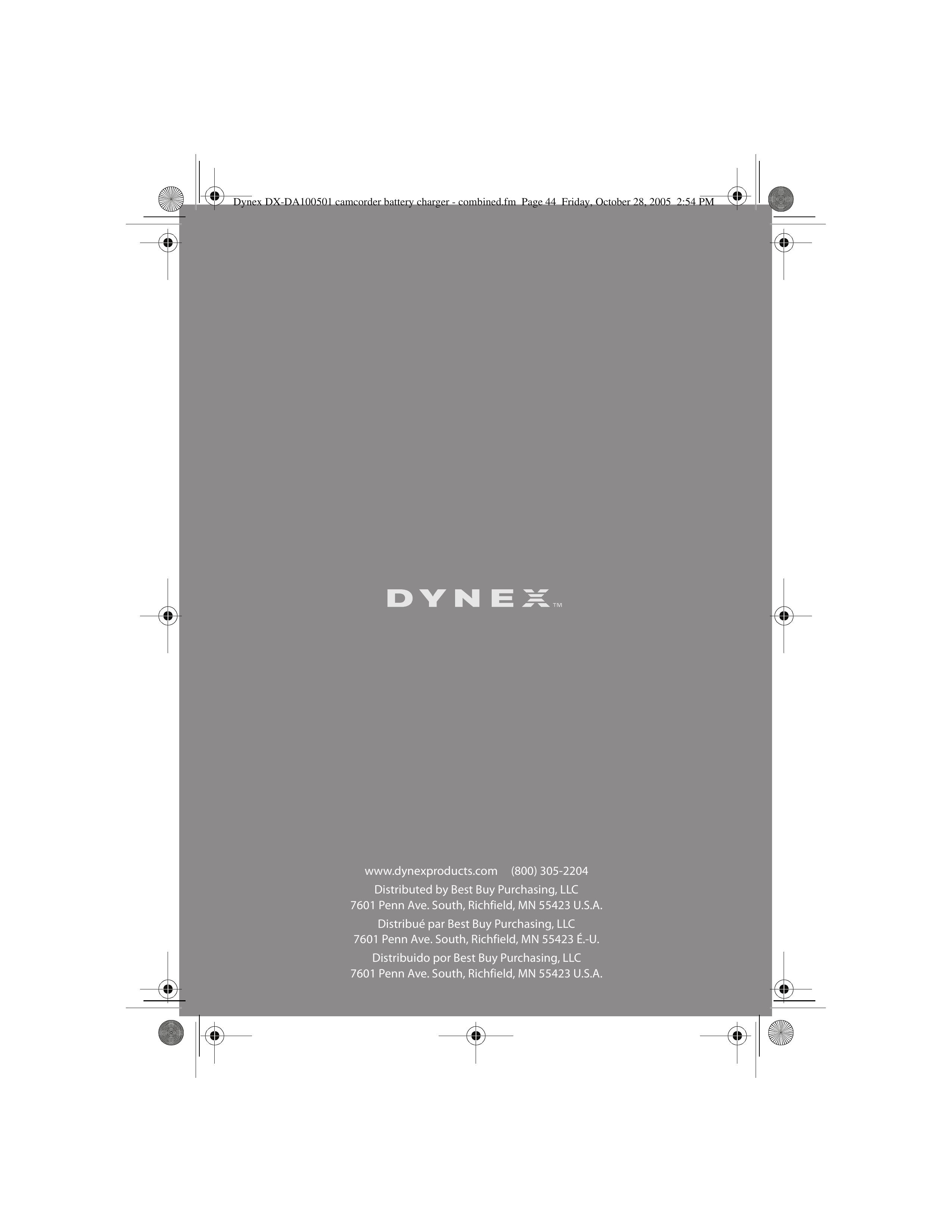 Dynex DX-DA100502 Camcorder Accessories User Manual (Page 44)
