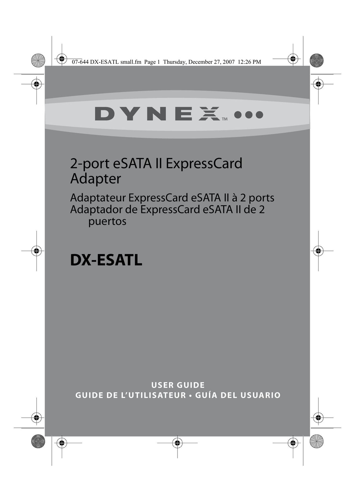 Dynex DX-ESATL Network Card User Manual (Page 1)