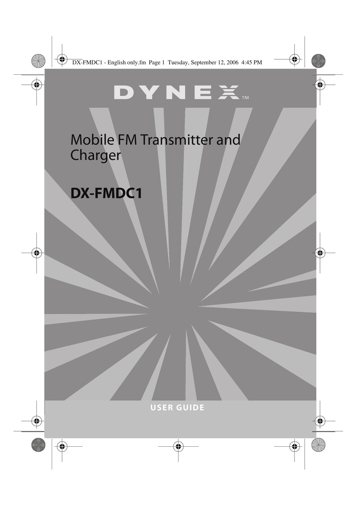 Dynex DX-FMDC1 Satellite Radio User Manual (Page 1)