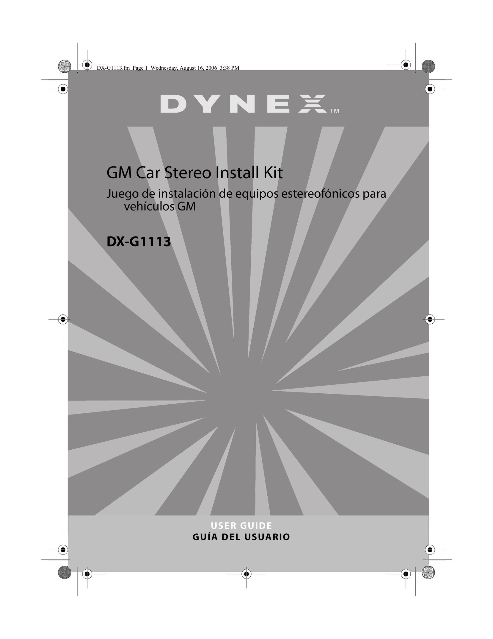 Dynex DX-G1113 Car Stereo System User Manual (Page 1)