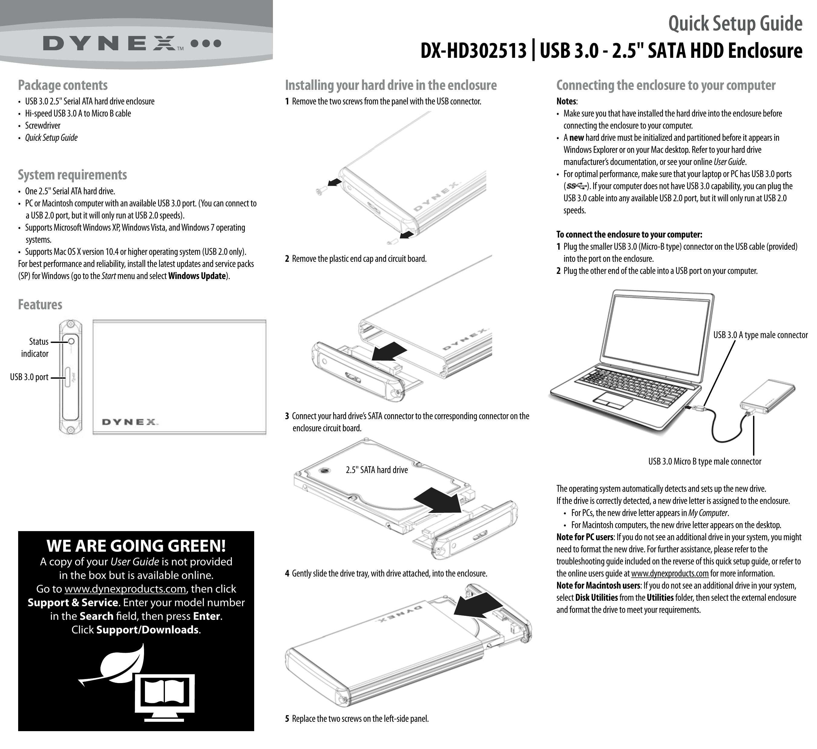 Dynex DX-HD302513 Security Camera User Manual (Page 1)
