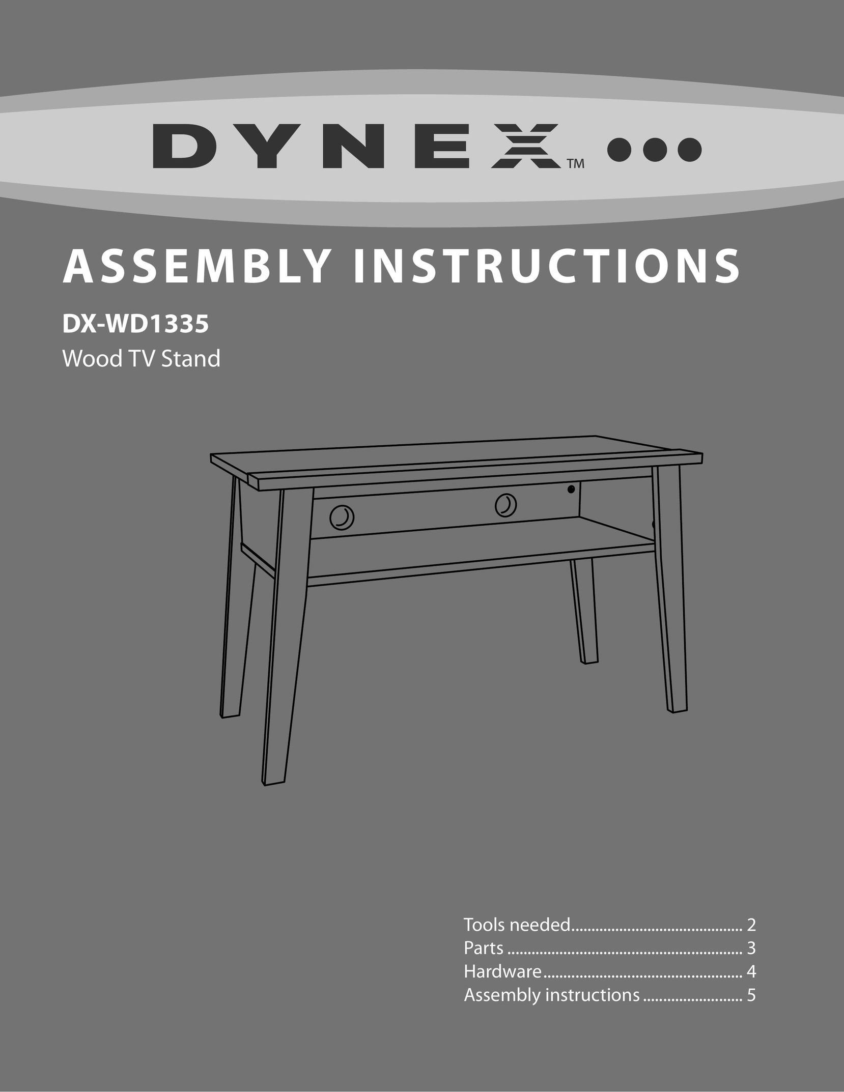 Dynex DX-WD1335 TV Video Accessories User Manual (Page 1)