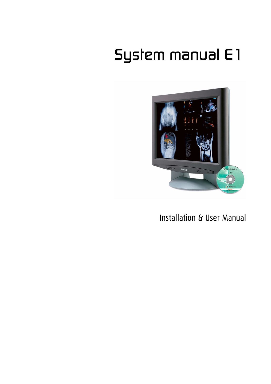 Barco E1 Computer Monitor User Manual (Page 1)