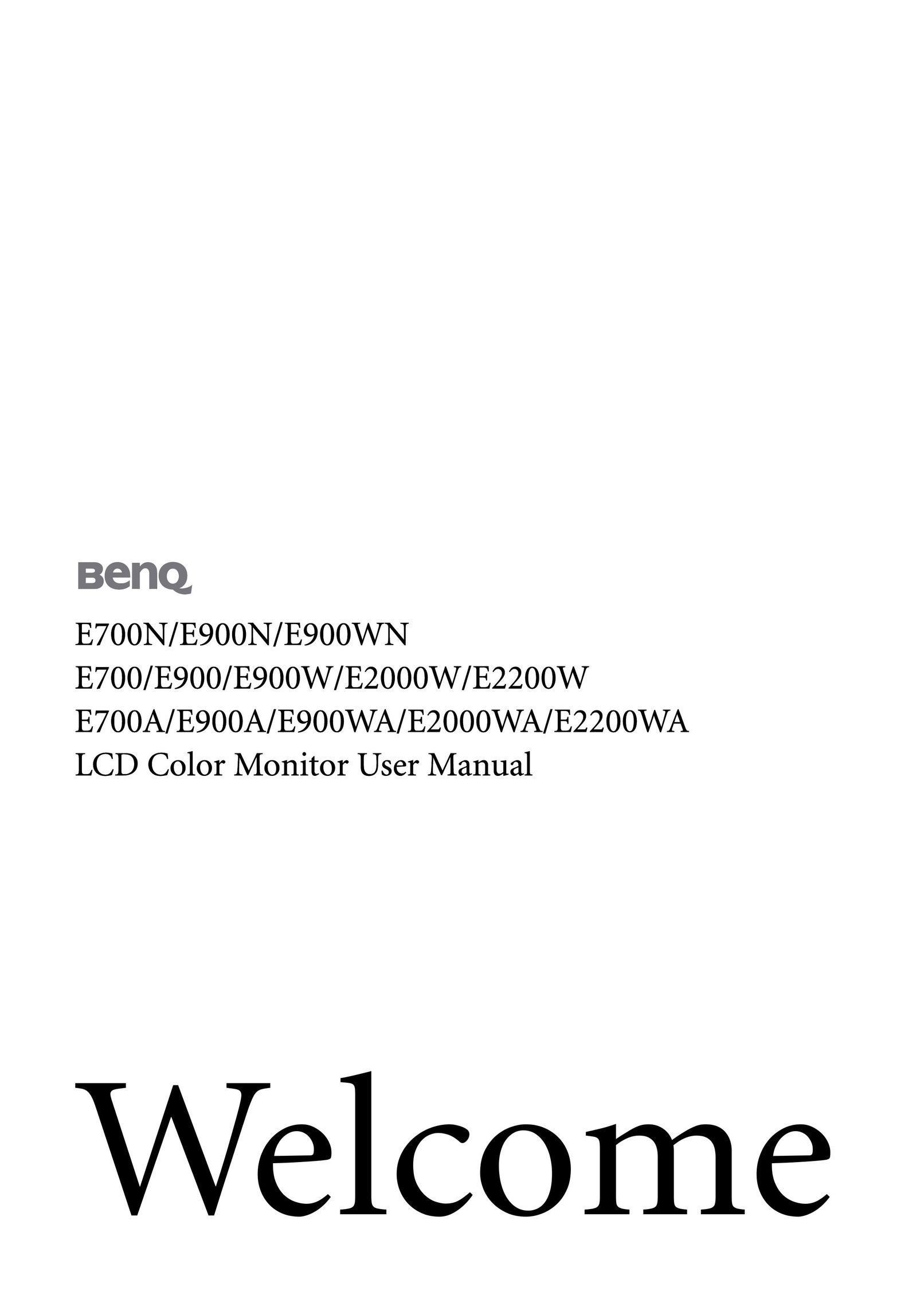 BenQ E2200W Computer Monitor User Manual (Page 1)