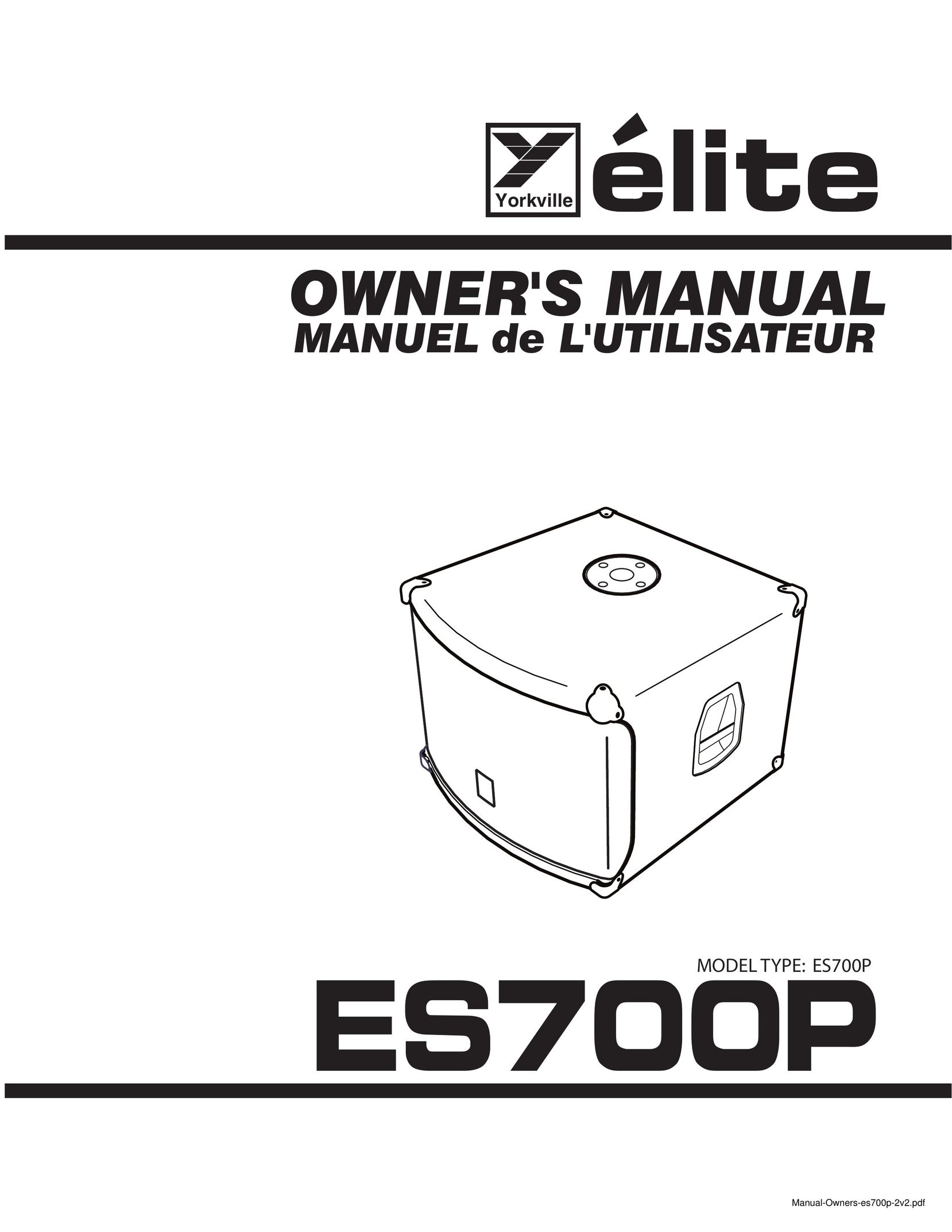 Yorkville Sound ES700P Car Speaker User Manual (Page 1)
