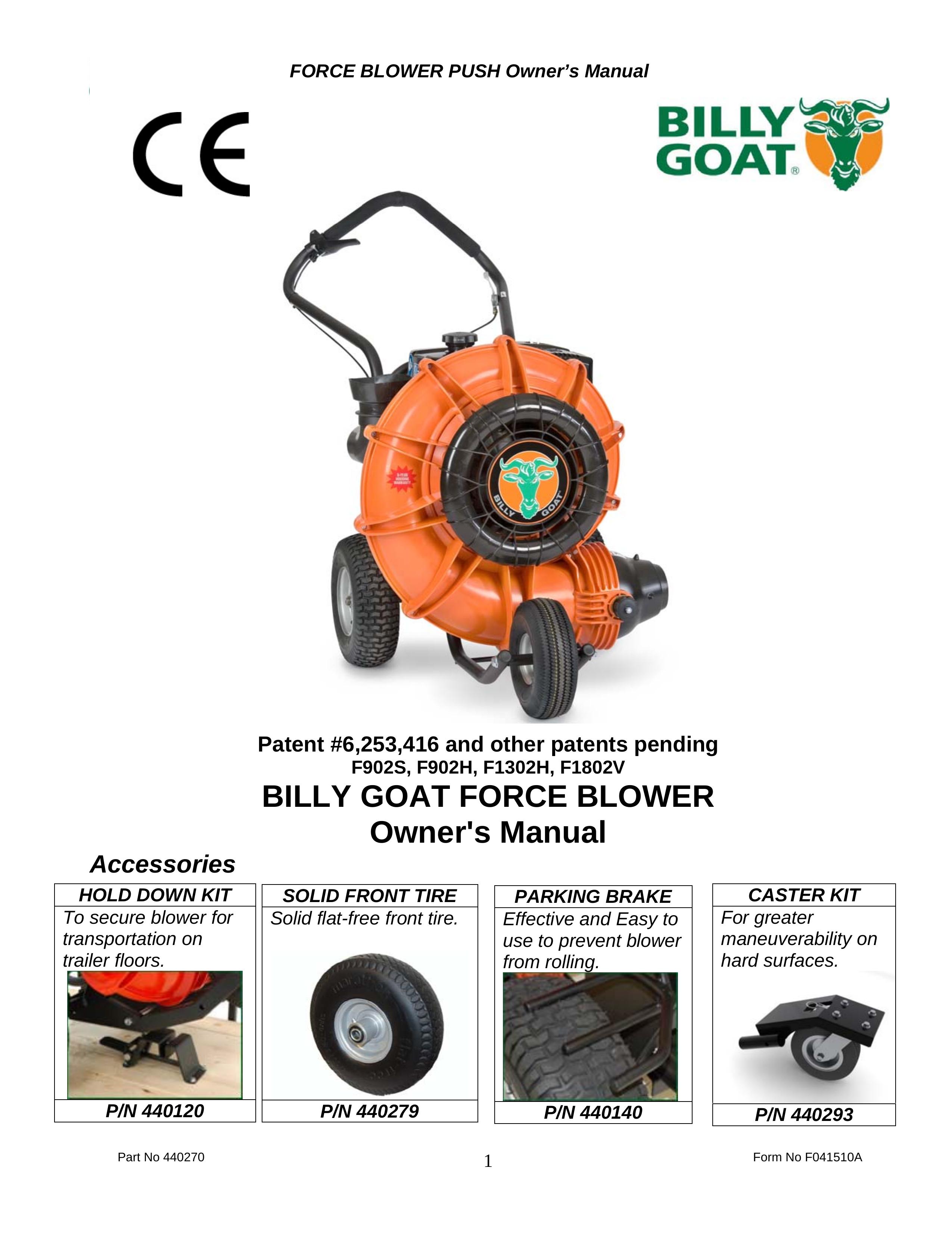 Billy Goat F1802V Blower User Manual (Page 1)