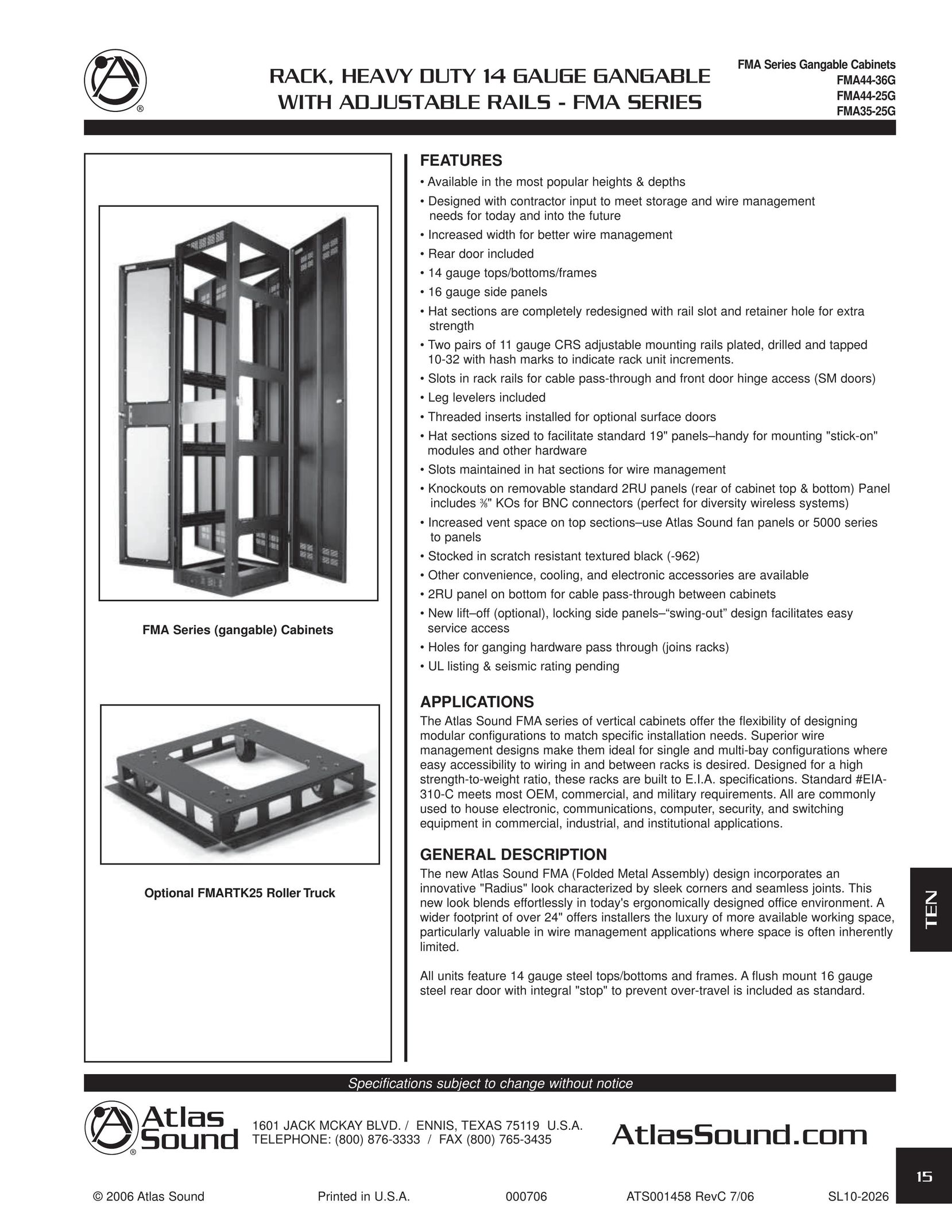 Atlas Sound FMA44-25G Cable Box User Manual (Page 1)