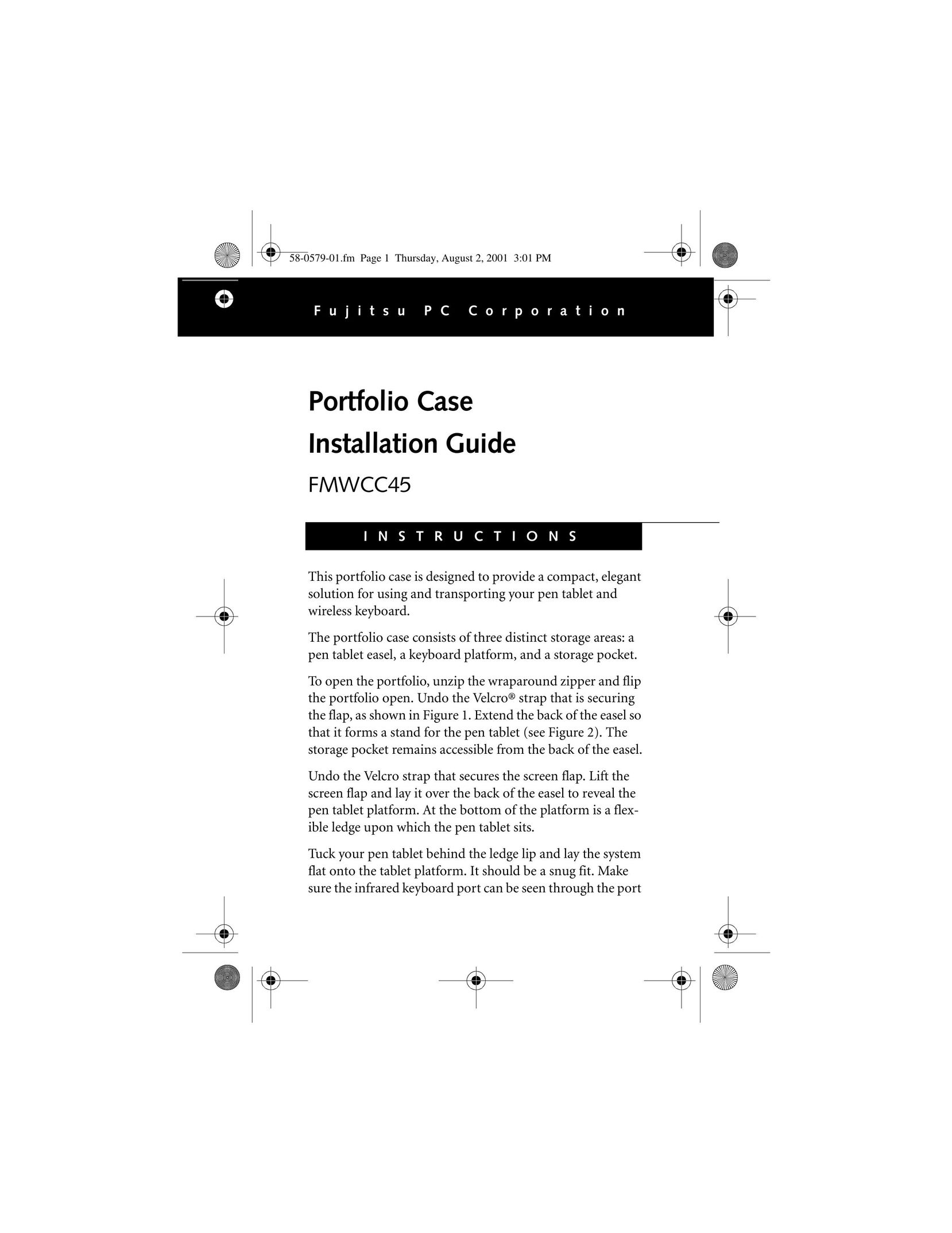 Fujitsu FMWCC45 Carrying Case User Manual (Page 1)