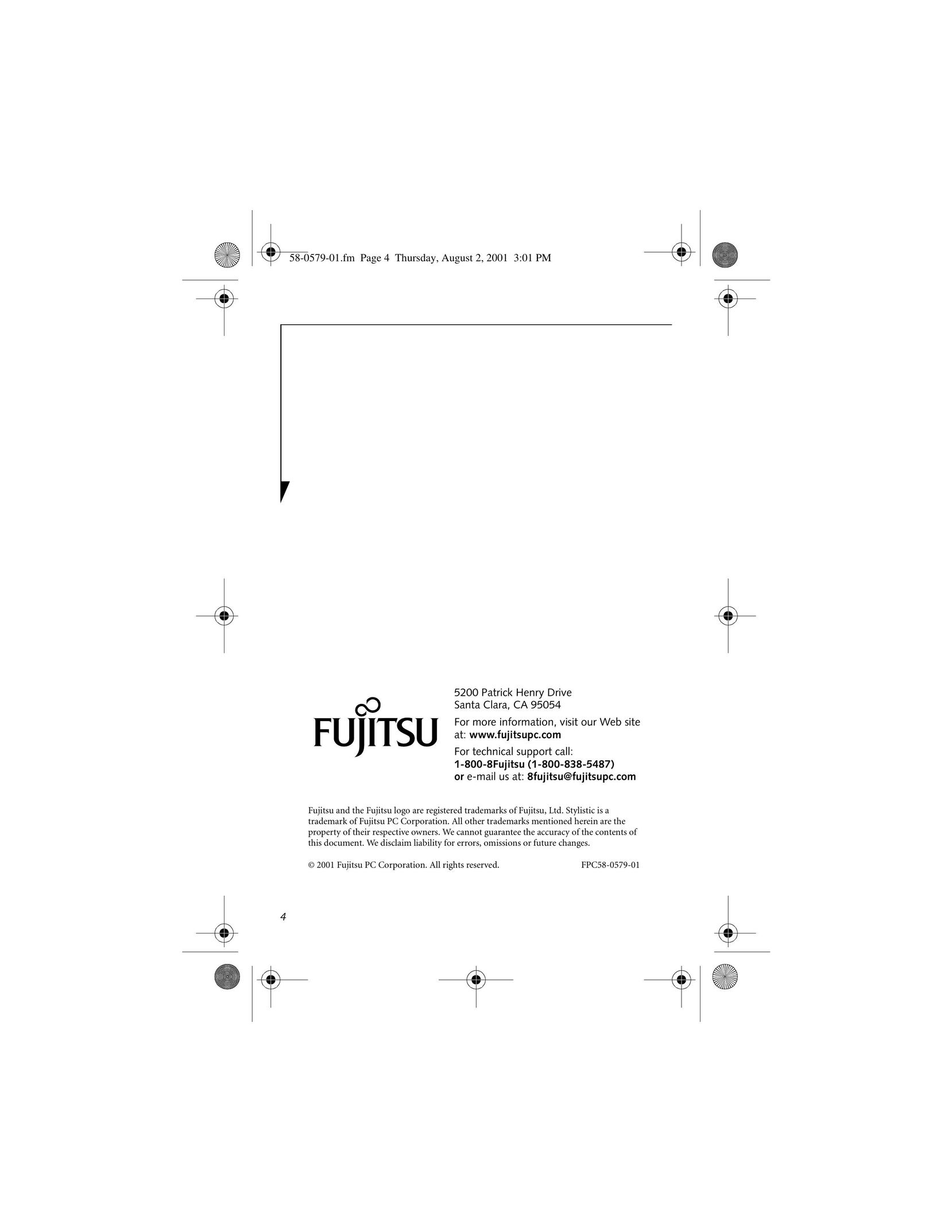 Fujitsu FMWCC45 Carrying Case User Manual (Page 4)