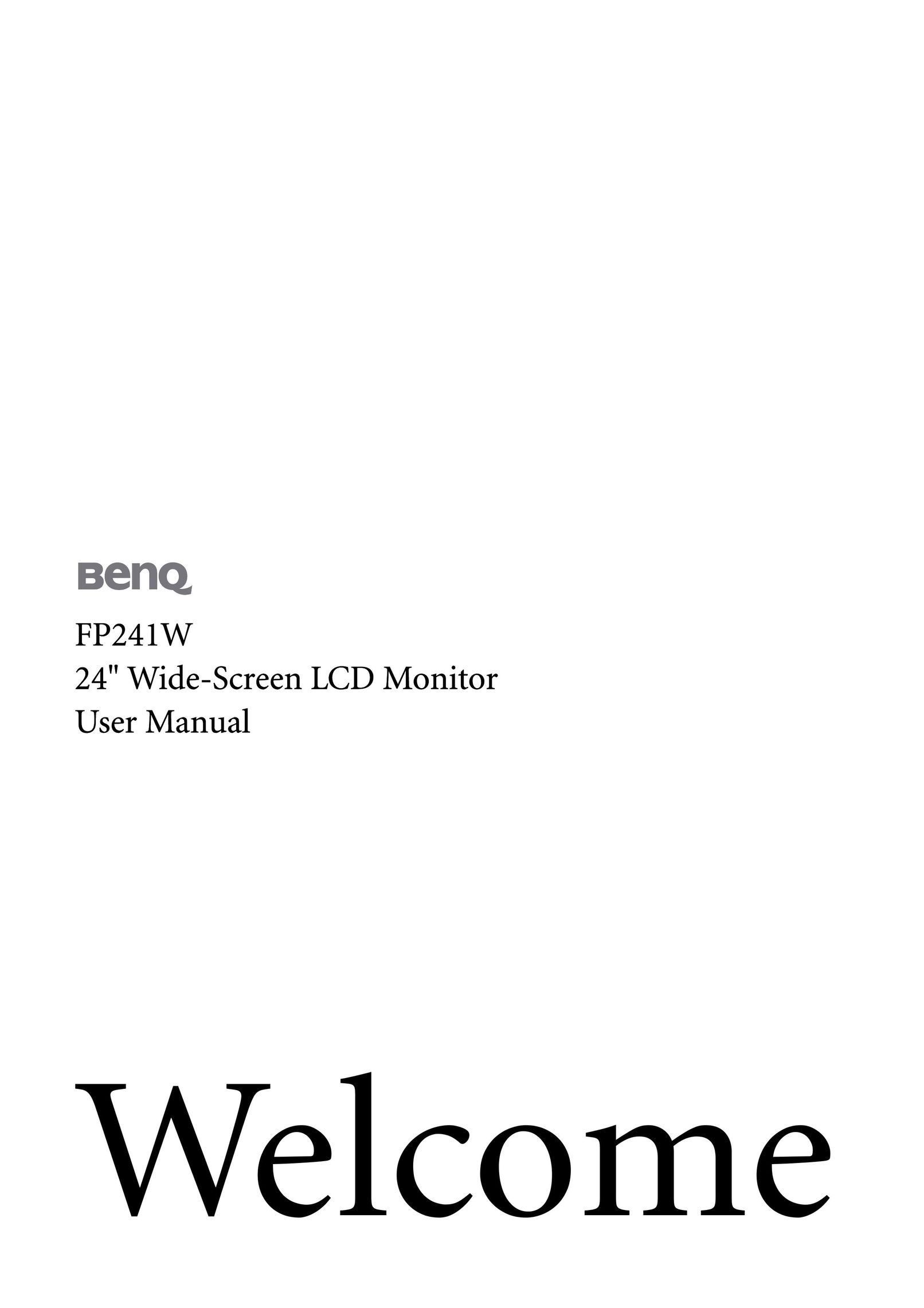 BenQ FP241W Computer Monitor User Manual (Page 1)