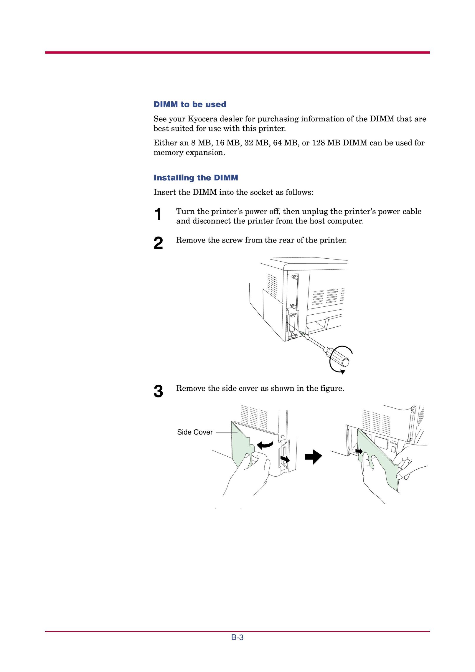 Kyocera FS-1000 Printer User Manual (Page 111)