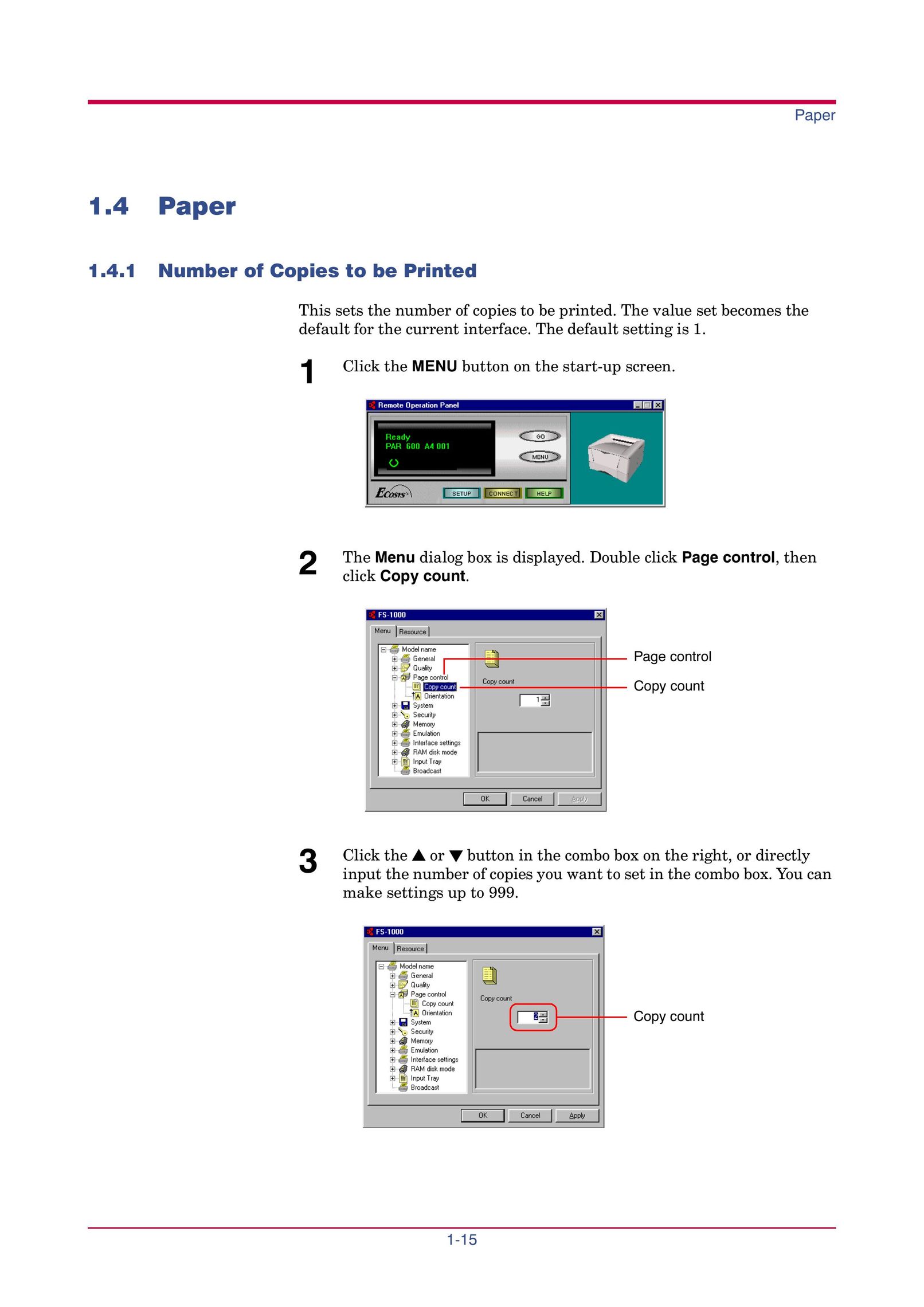 Kyocera FS-1000 Printer User Manual (Page 28)
