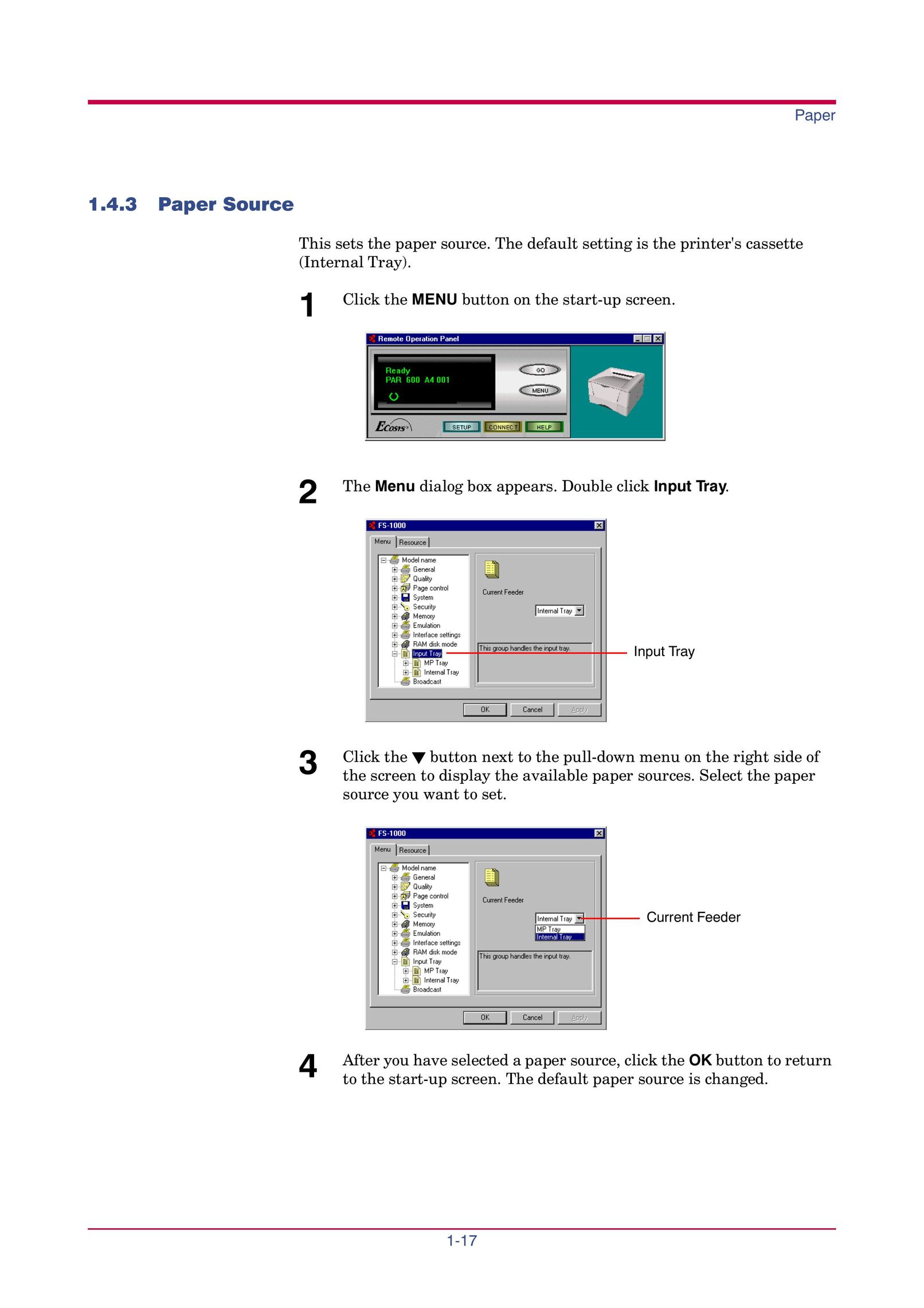 Kyocera FS-1000 Printer User Manual (Page 30)