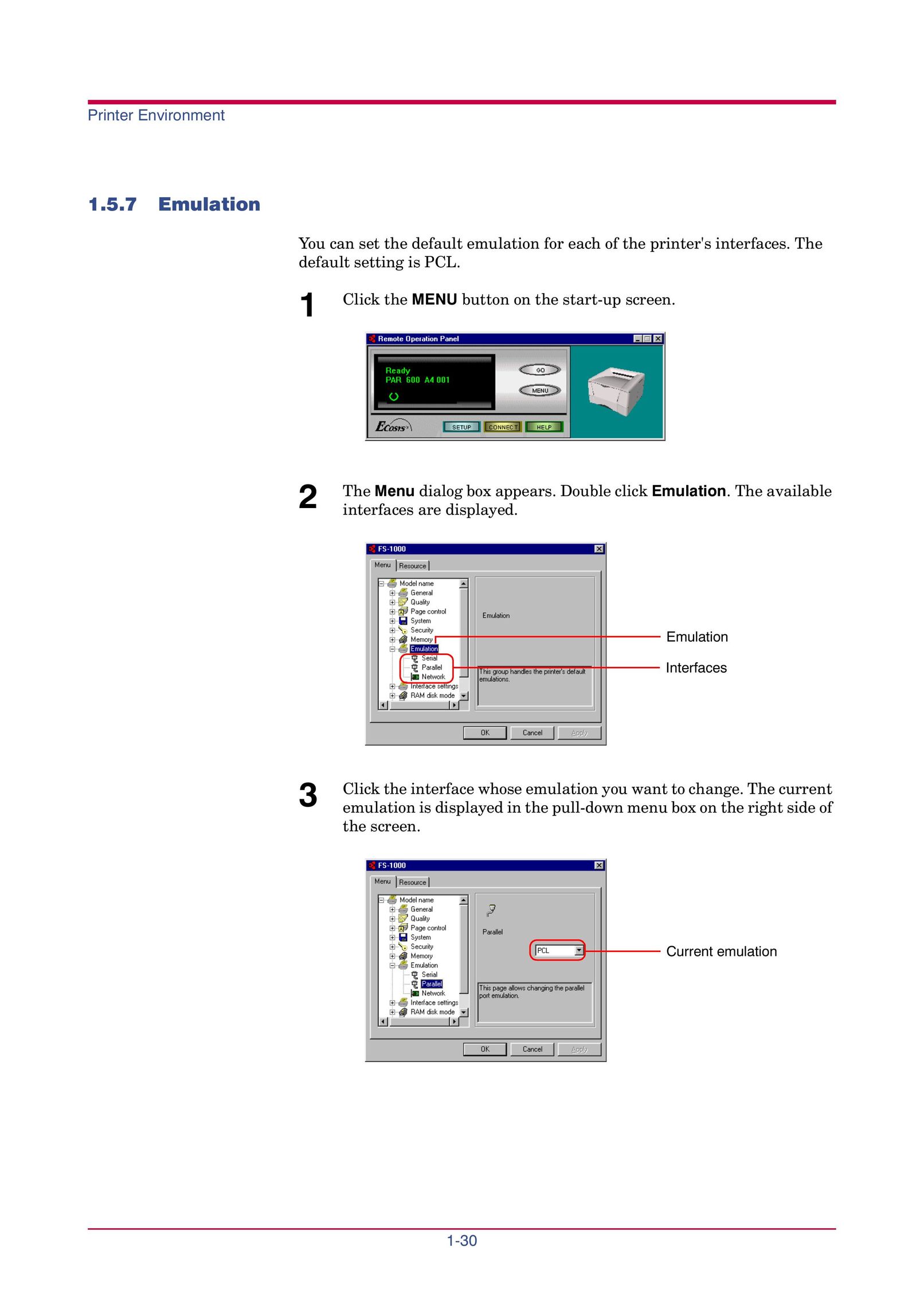 Kyocera FS-1000 Printer User Manual (Page 43)