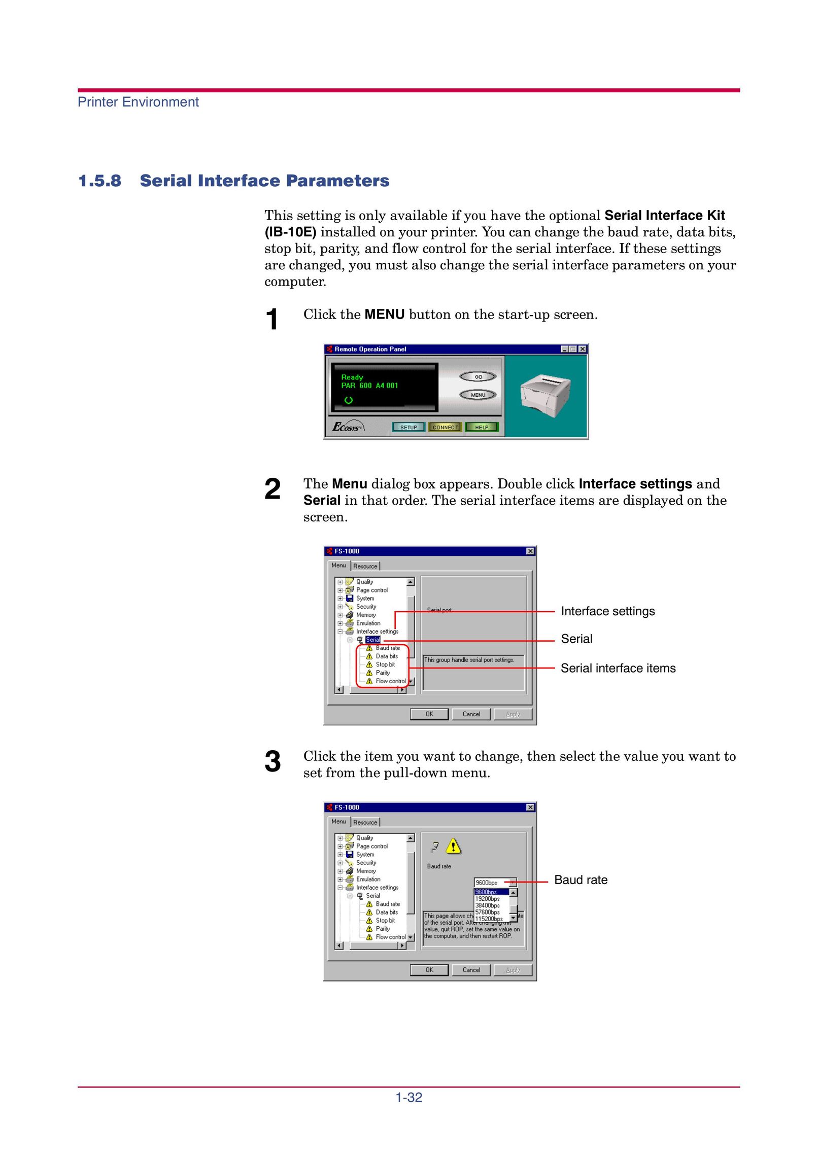 Kyocera FS-1000 Printer User Manual (Page 45)