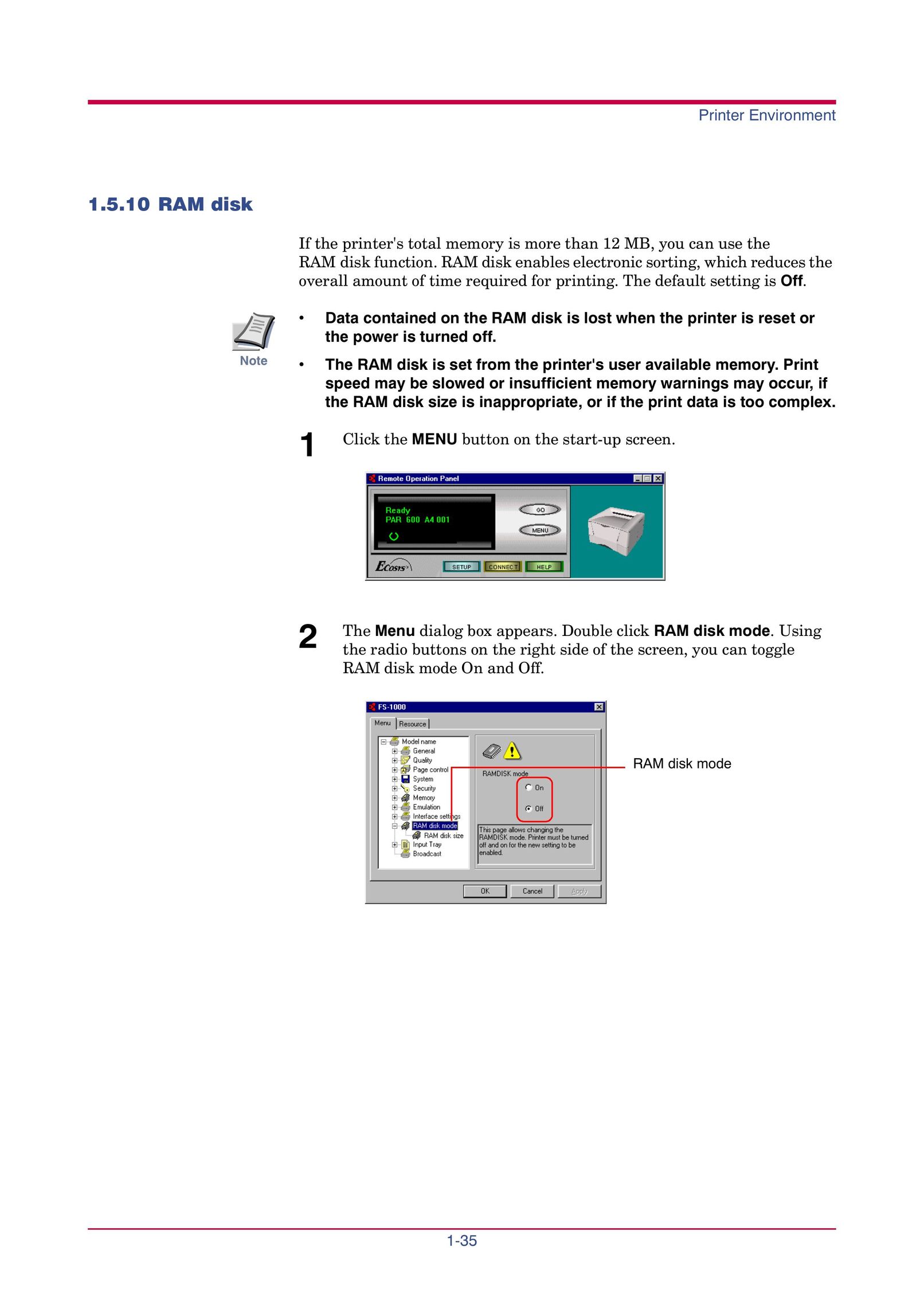 Kyocera FS-1000 Printer User Manual (Page 48)