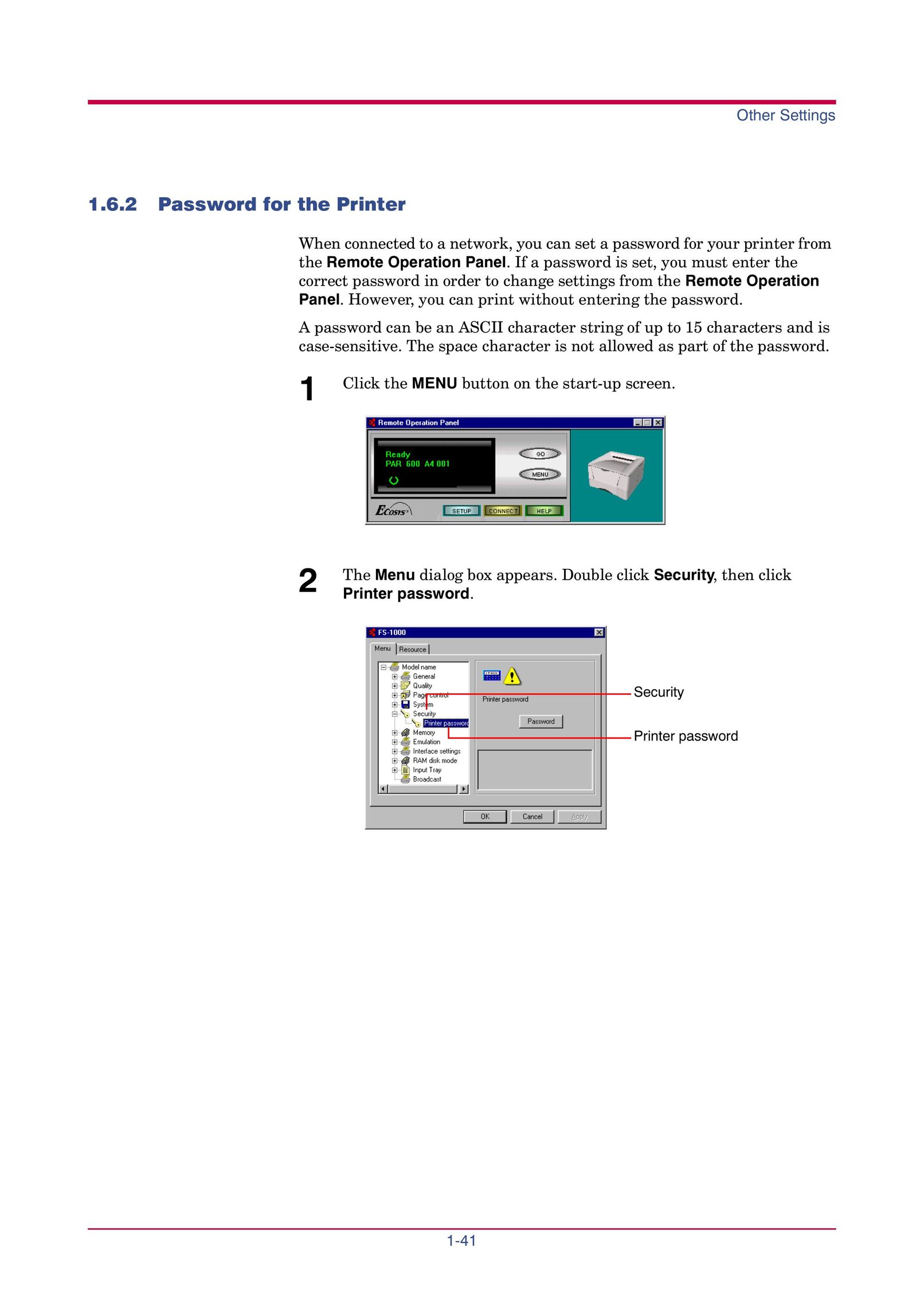 Kyocera FS-1000 Printer User Manual (Page 54)