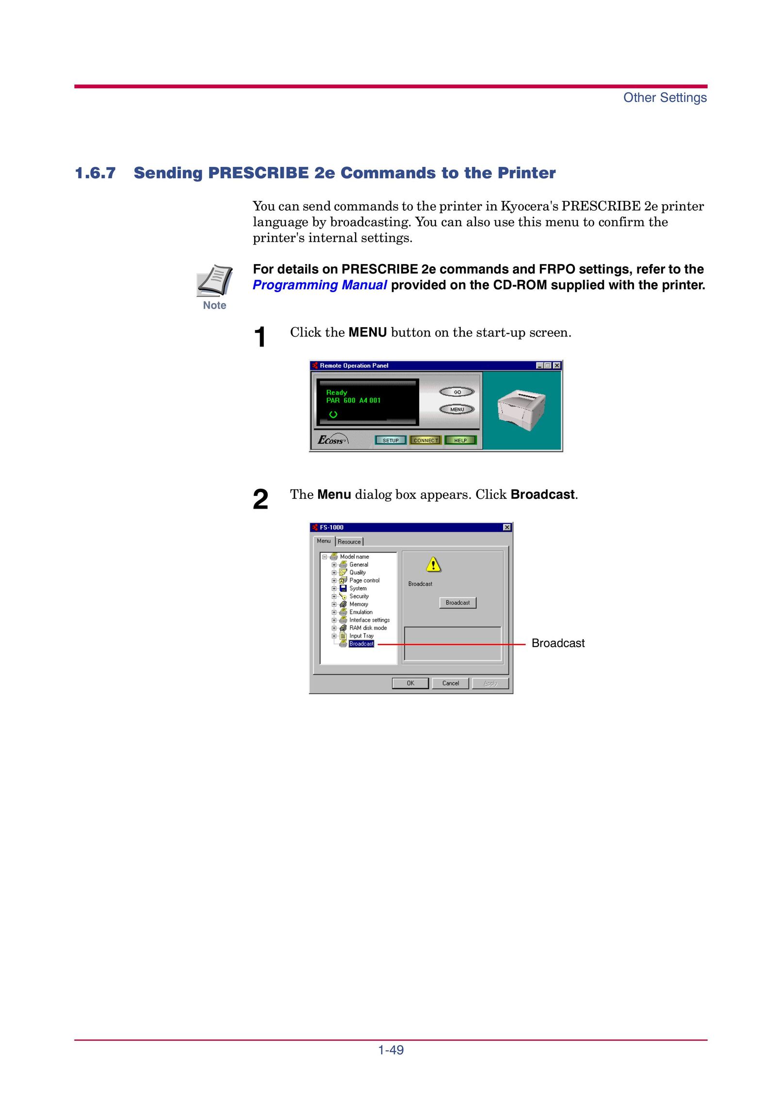 Kyocera FS-1000 Printer User Manual (Page 62)