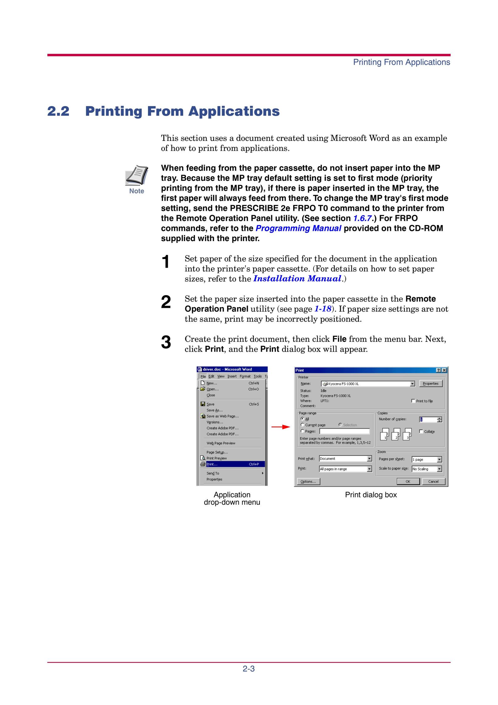Kyocera FS-1000 Printer User Manual (Page 66)