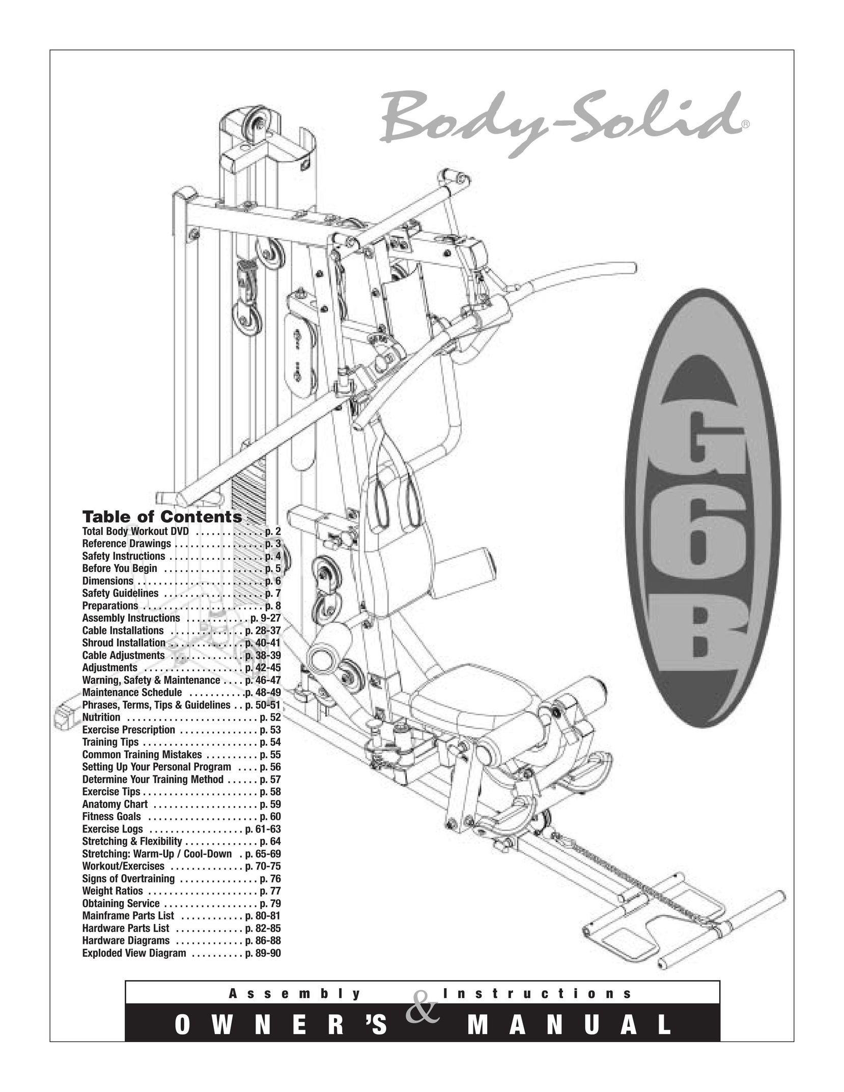 Body Solid G6B Fitness Equipment User Manual (Page 1)