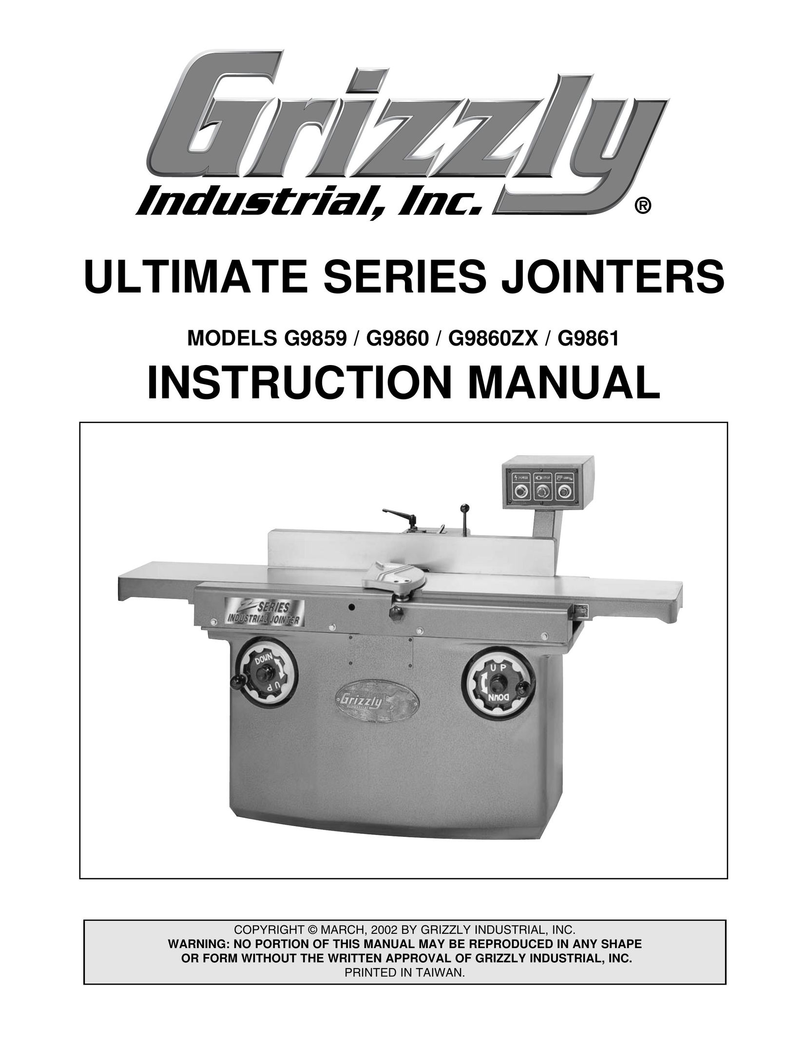 Grizzly G9860ZX Biscuit Joiner User Manual (Page 1)