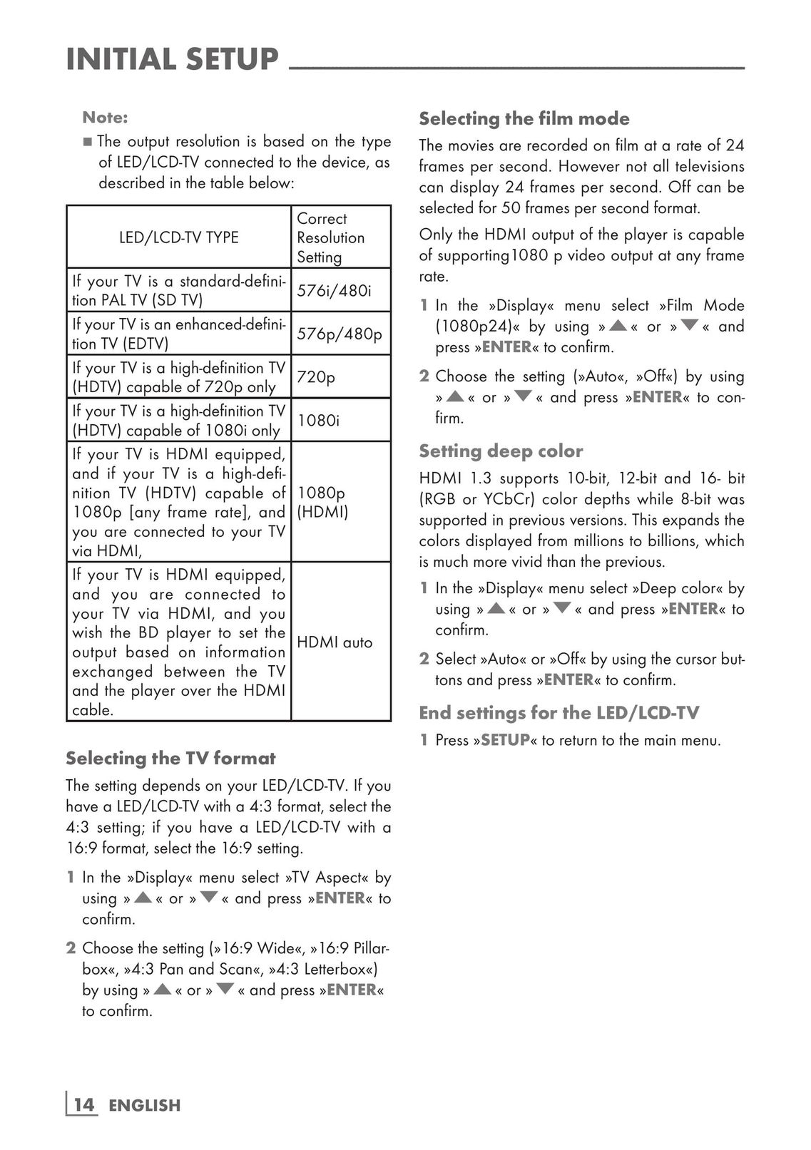 Grundig GBP 6000 2D Blu-ray Player User Manual (Page 14)