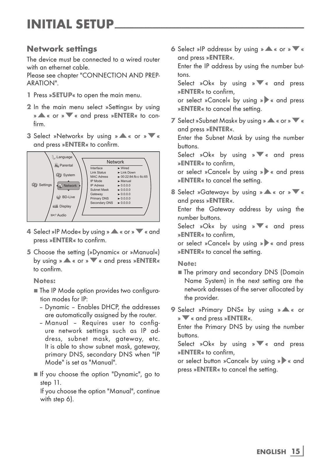 Grundig GBP 6000 2D Blu-ray Player User Manual (Page 15)