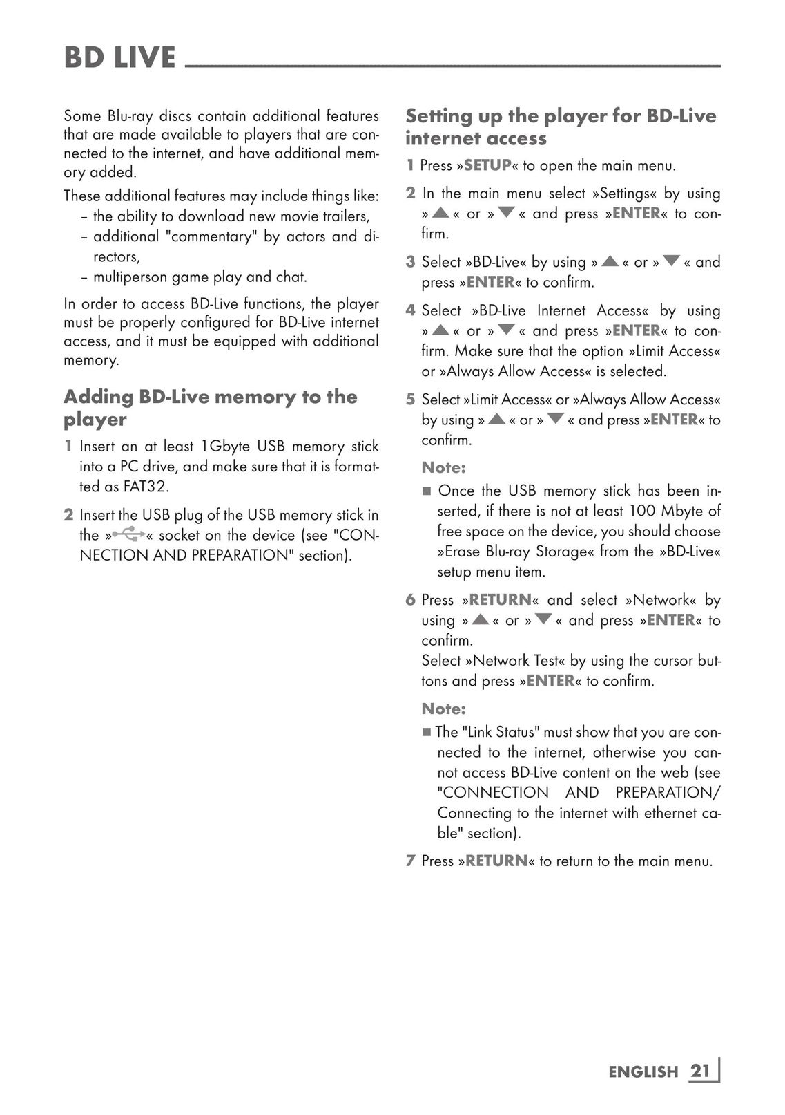 Grundig GBP 6000 2D Blu-ray Player User Manual (Page 21)
