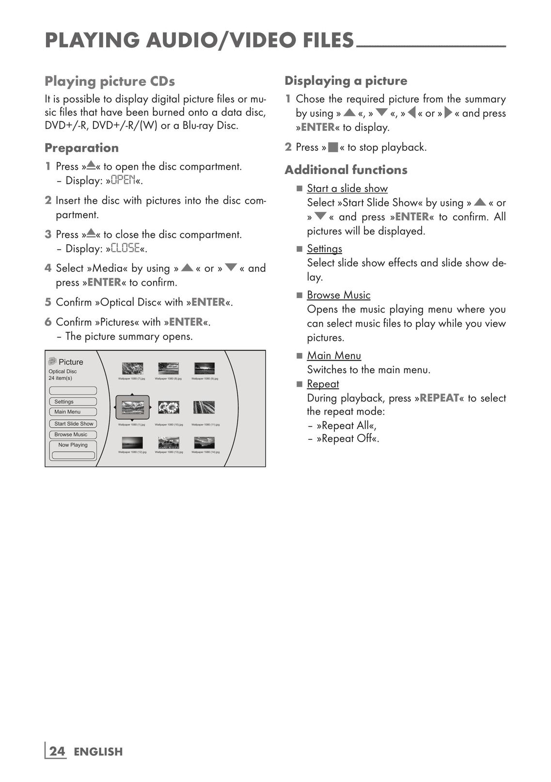 Grundig GBP 6000 2D Blu-ray Player User Manual (Page 24)