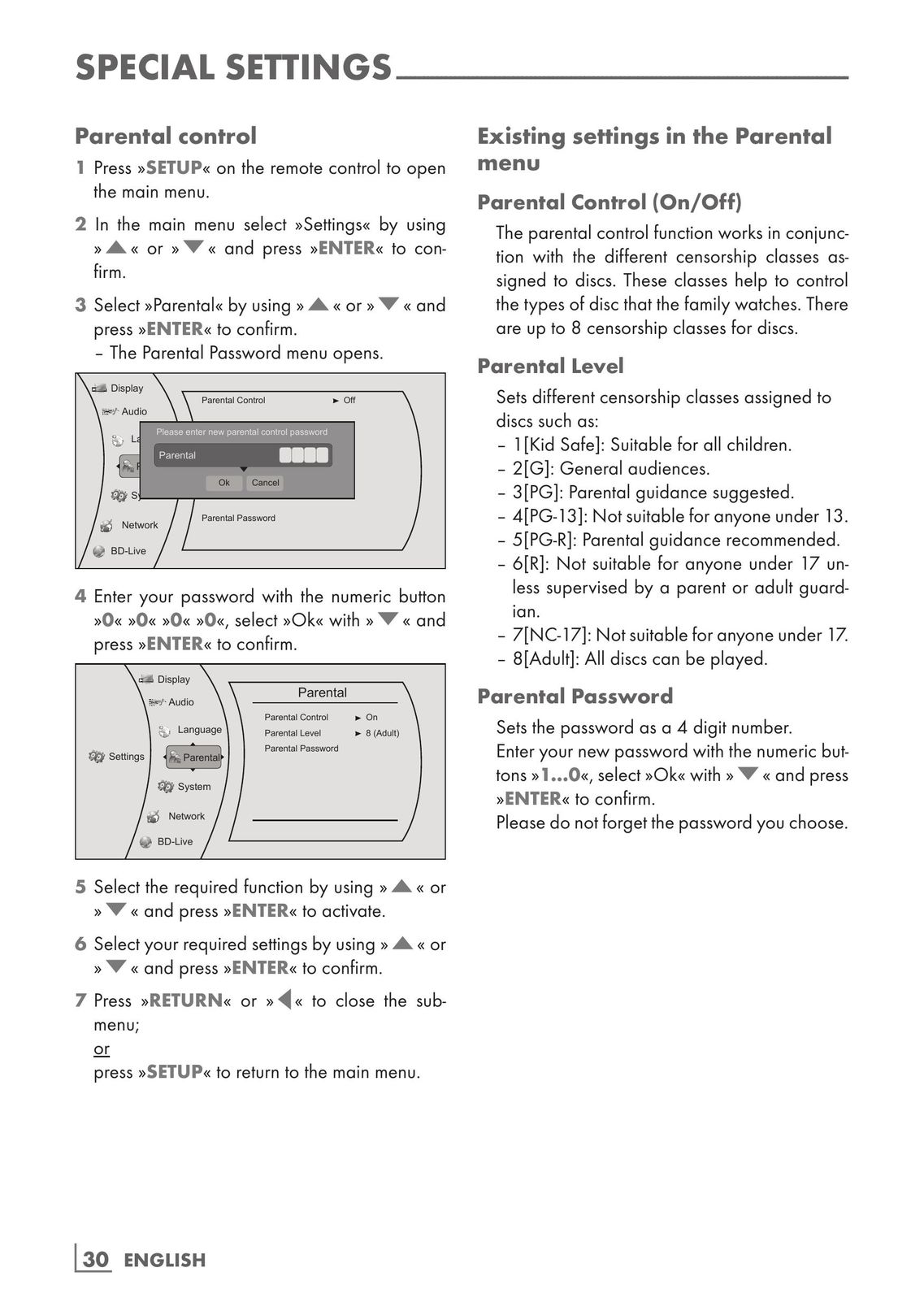 Grundig GBP 6000 2D Blu-ray Player User Manual (Page 30)