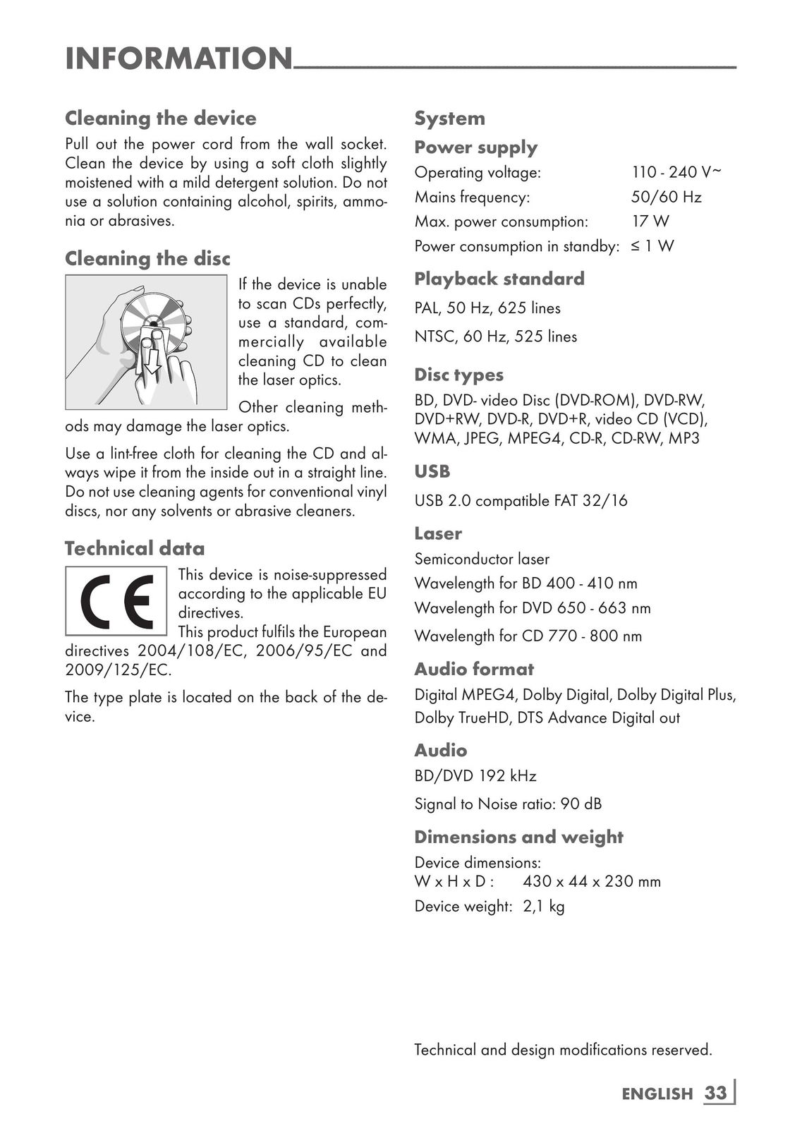Grundig GBP 6000 2D Blu-ray Player User Manual (Page 33)