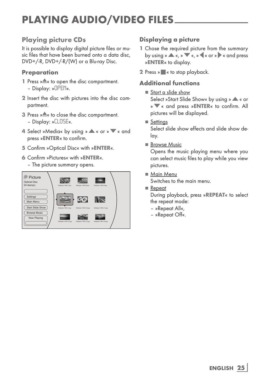 Grundig GBP 7000 3D Blu-ray Player User Manual (Page 25)