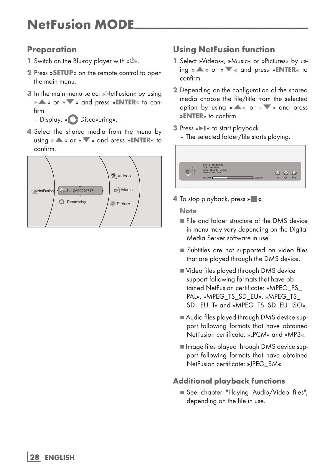 Grundig GBP 7000 3D Blu-ray Player User Manual (Page 28)