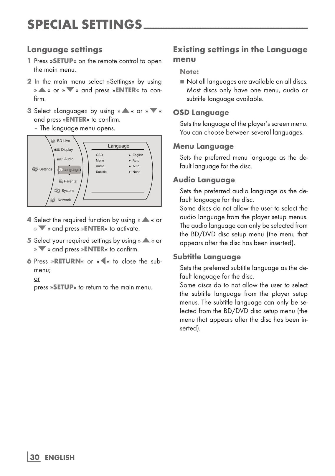 Grundig GBP 7000 3D Blu-ray Player User Manual (Page 30)