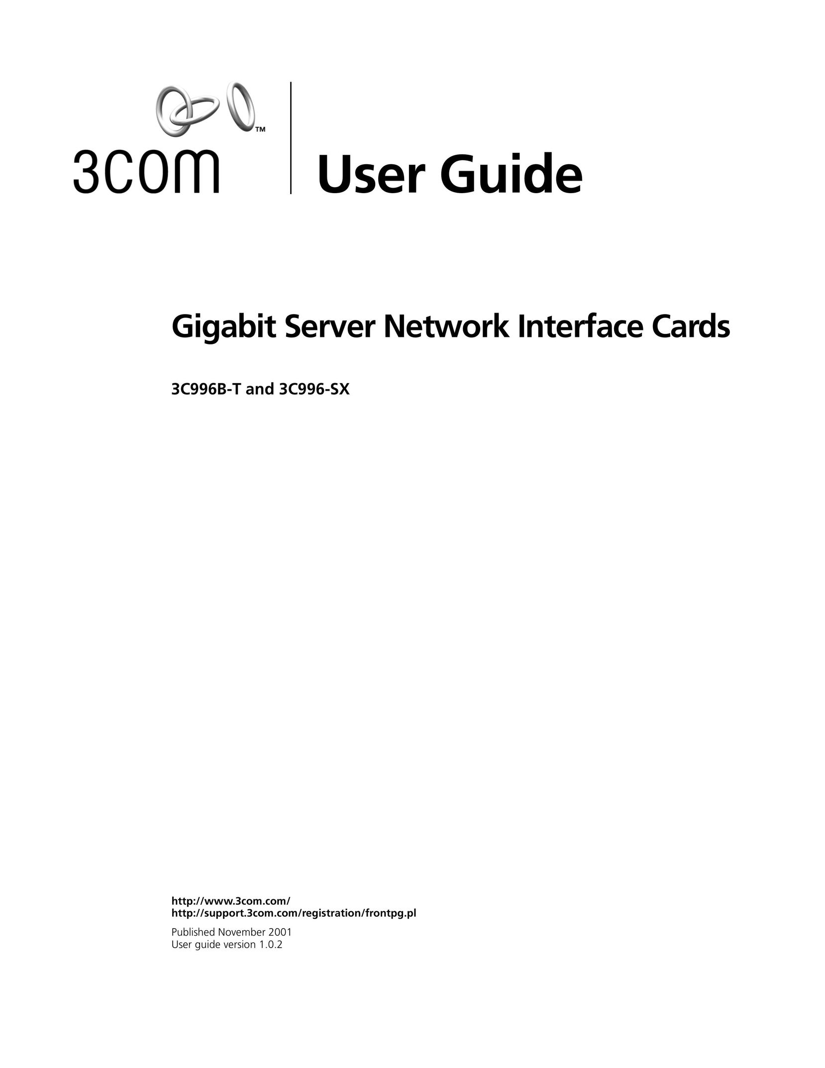3Com 3C996B-T Network Card User Manual (Page 1)