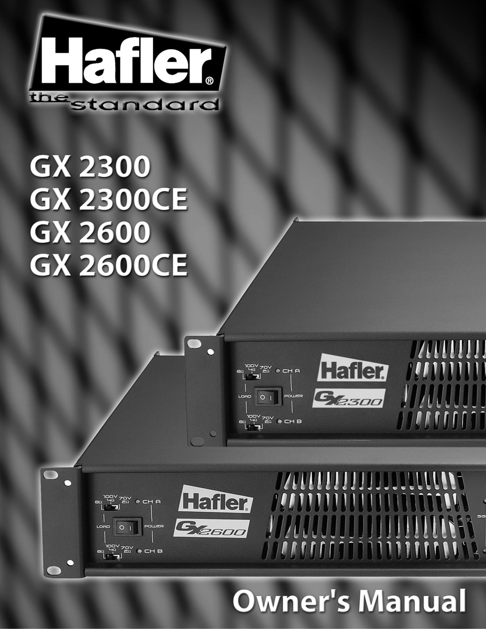 Hafler GX2600 Stereo Amplifier User Manual (Page 1)