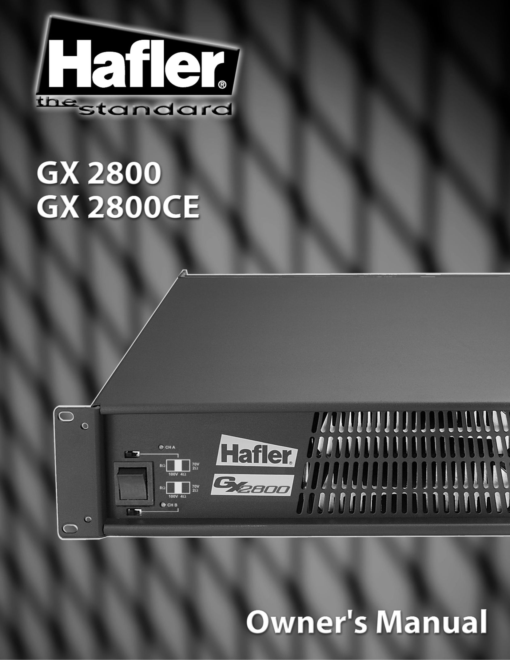 Hafler GX2800 Stereo Amplifier User Manual (Page 1)