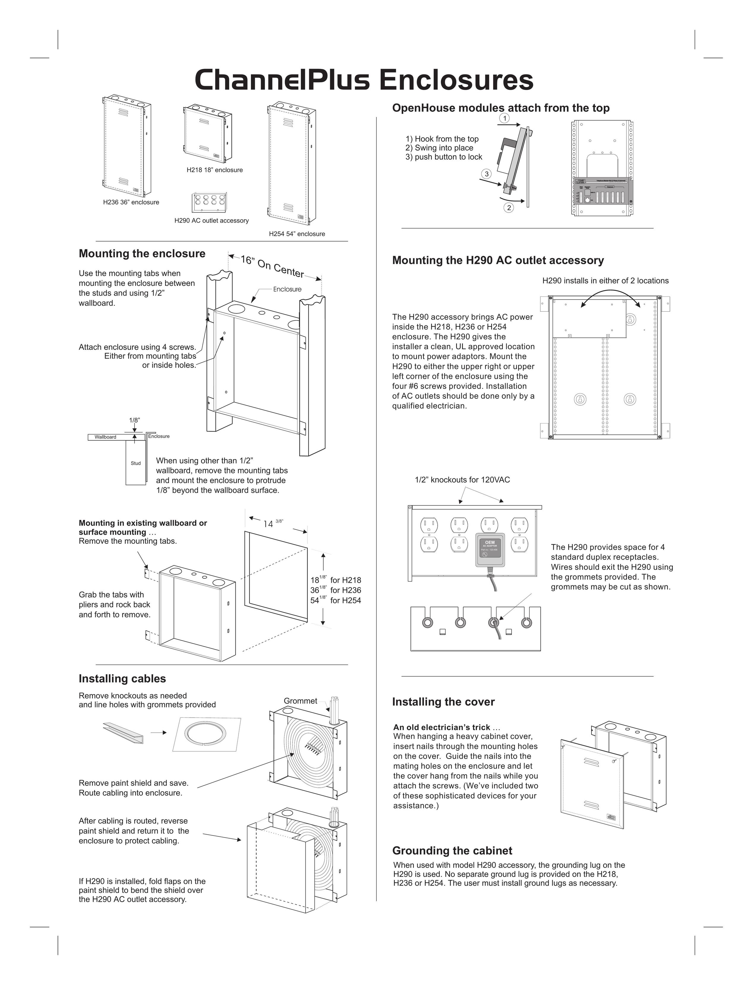 Channel Plus H218 Carrying Case User Manual (Page 1)