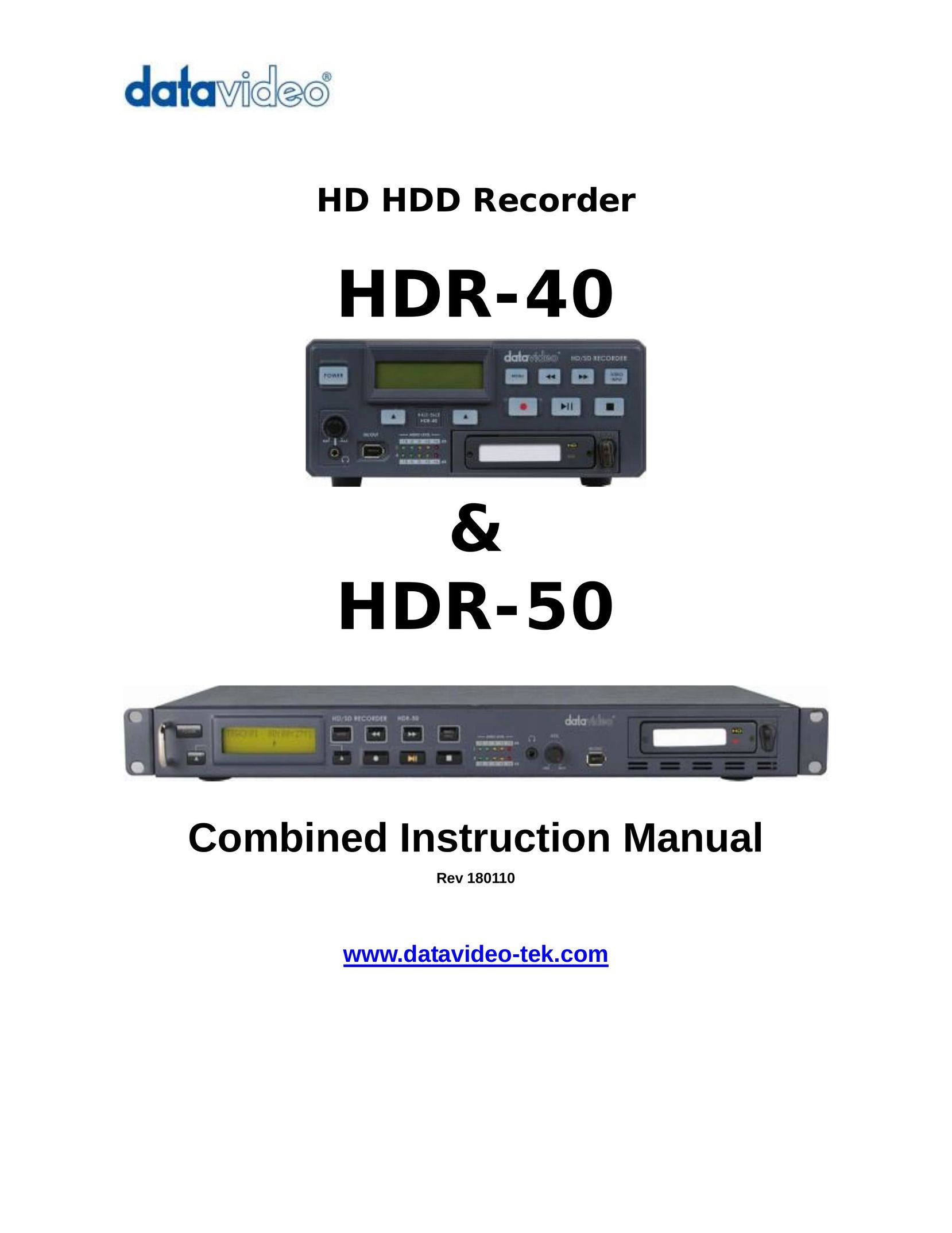 Datavideo HDR60 DVD Recorder User Manual (Page 1)