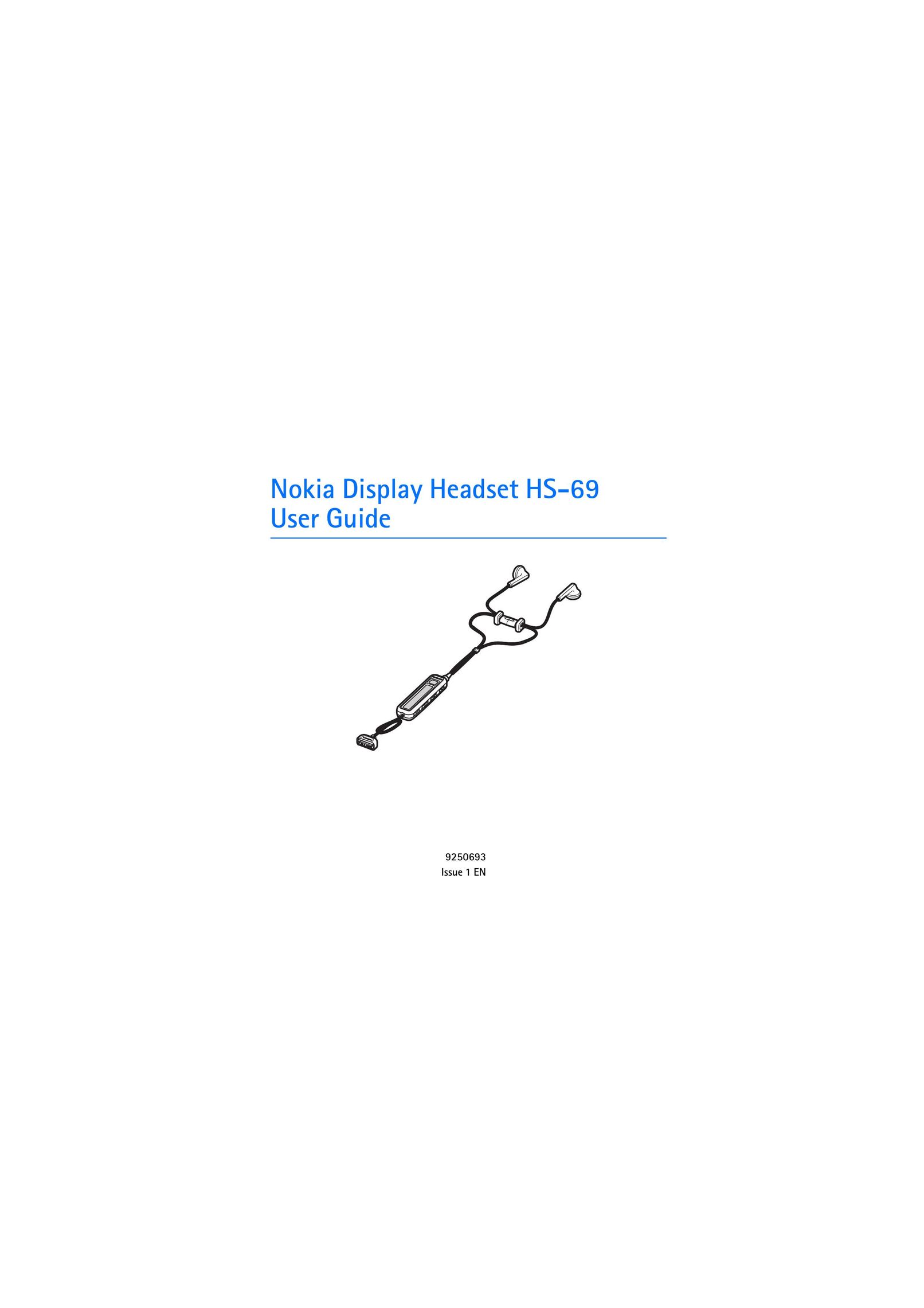 Nokia HS-69 Corded Headset User Manual (Page 1)