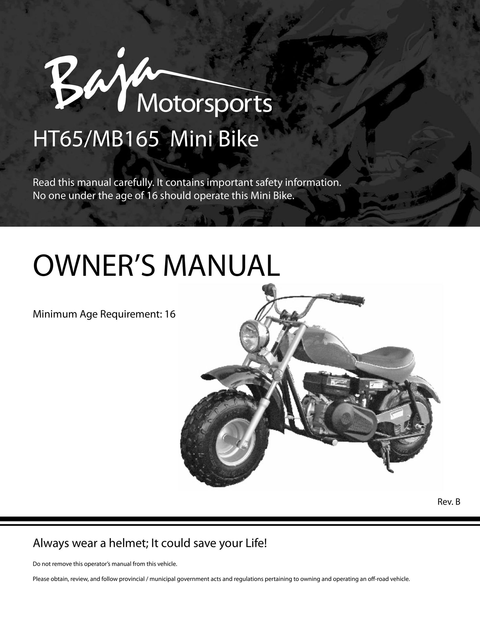 Bajaj Electricals HT65/MB165 Bicycle User Manual (Page 1)