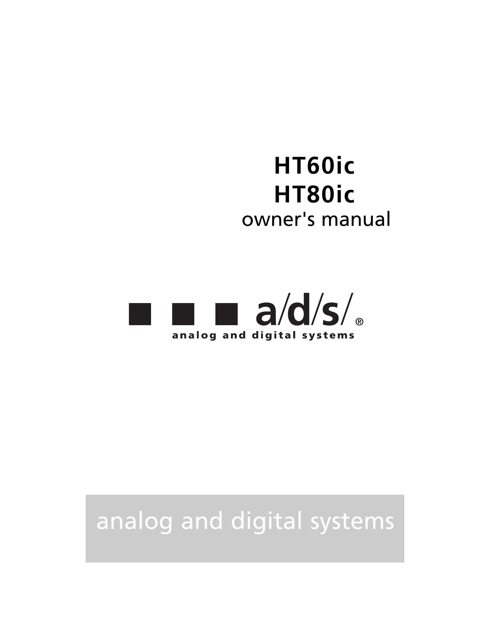 ADS Technologies HT80IC Speaker User Manual (Page 1)