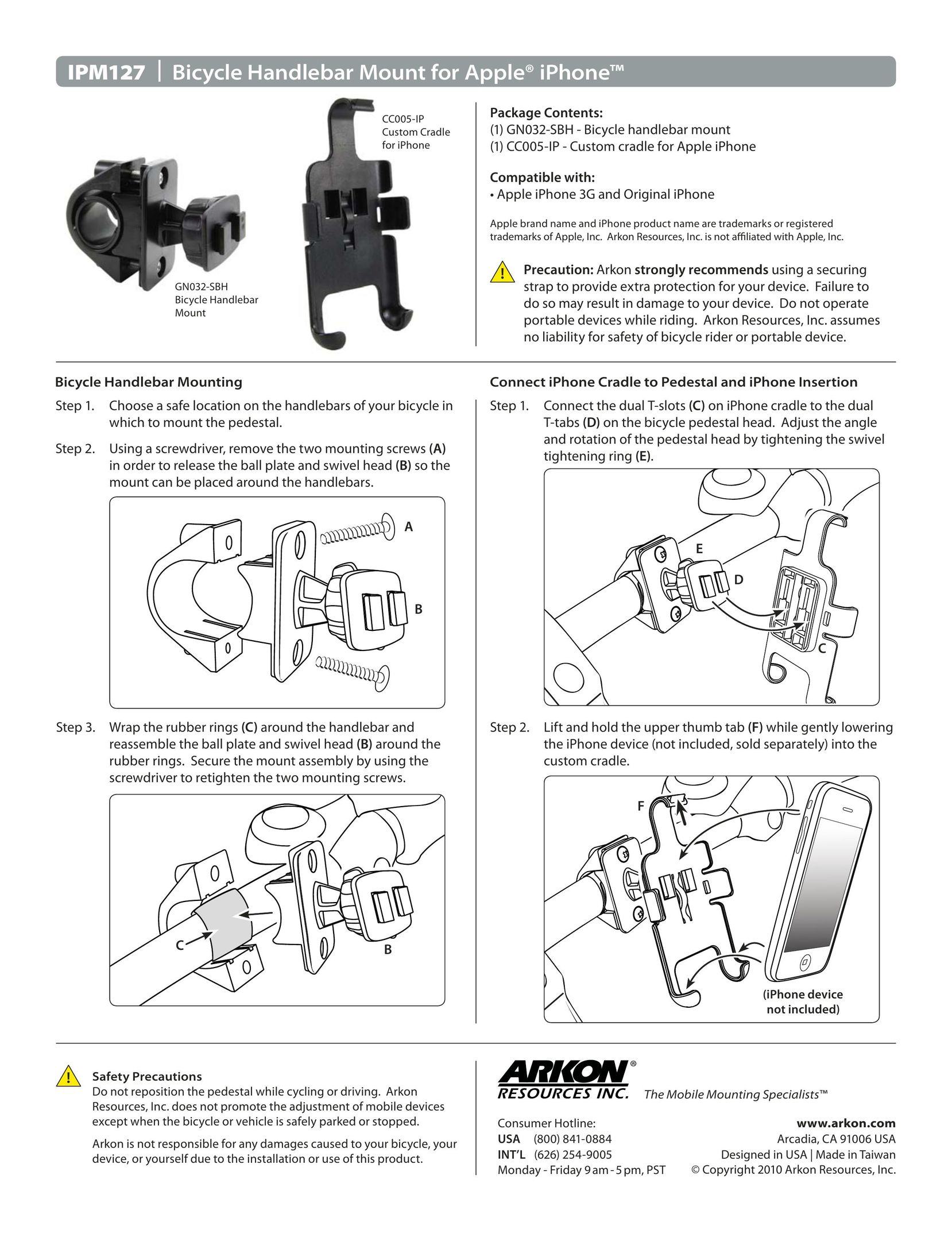Black & Decker IPM127 Bicycle Accessories User Manual (Page 1)