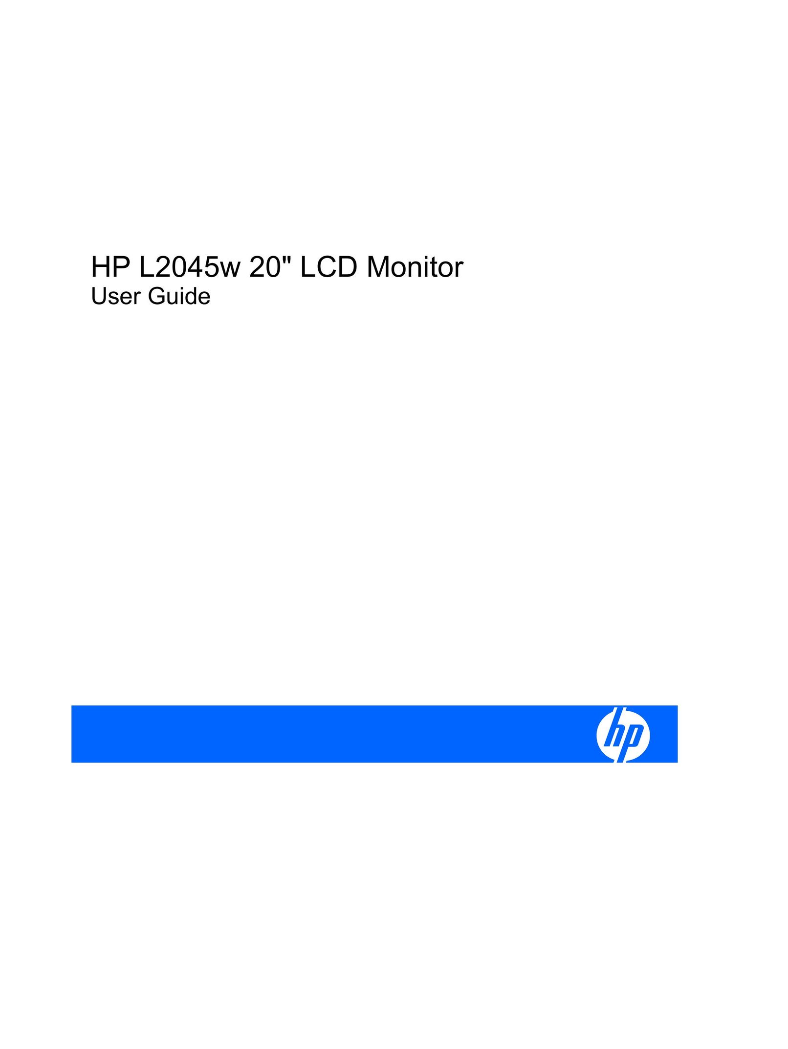 HP (Hewlett-Packard) L2045w Car Video System User Manual (Page 1)