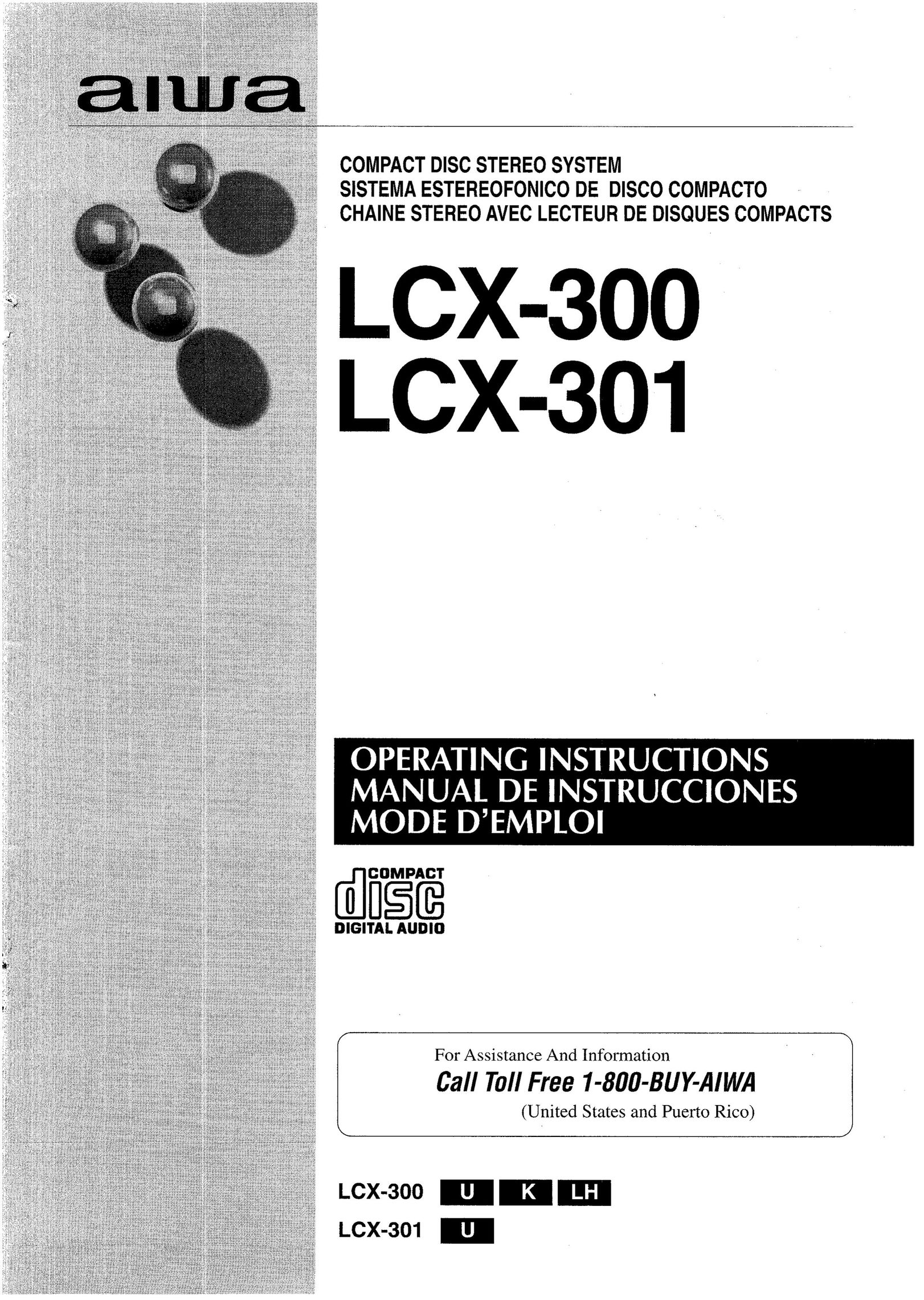 Aiwa LCX=300 CD Player User Manual (Page 1)