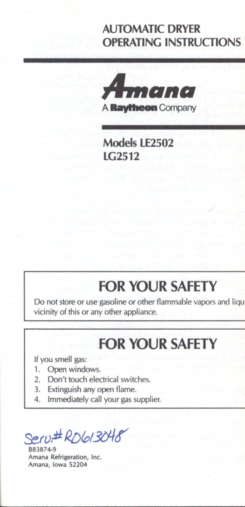 Amana LE2502 Conference Phone User Manual (Page 1)
